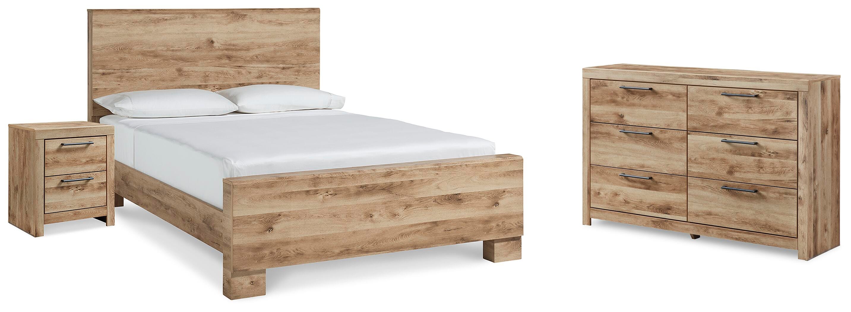 Cama con panel, tocador y mesita de noche Hyanna Queen - image 1