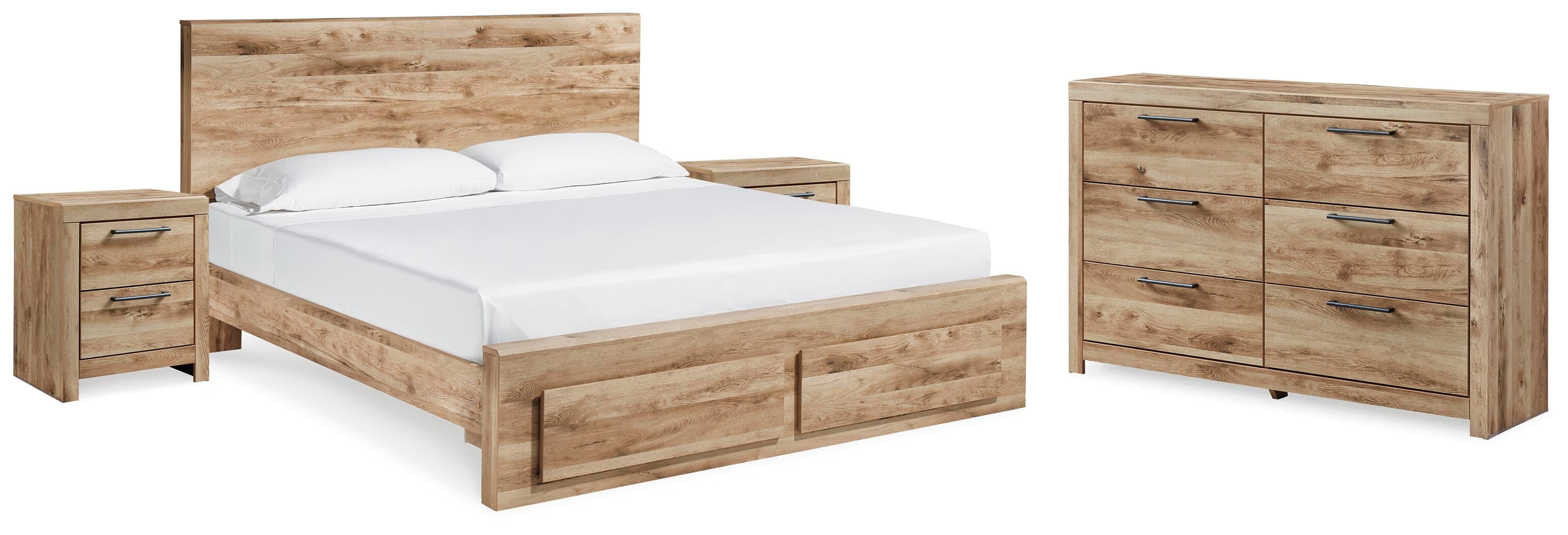 Cama con almacenaje, cómoda y 2 mesitas de noche Hyanna King - image 1