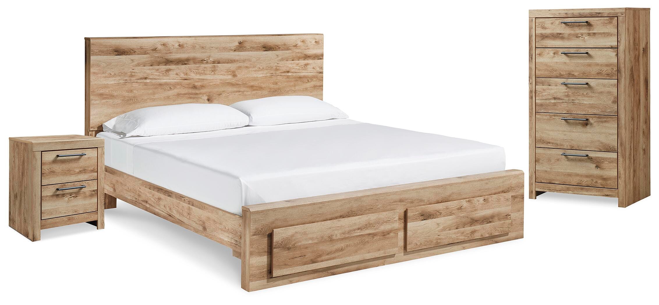 Cama Hyanna Queen con espacio de almacenamiento, cómoda y mesita de noche - image 1