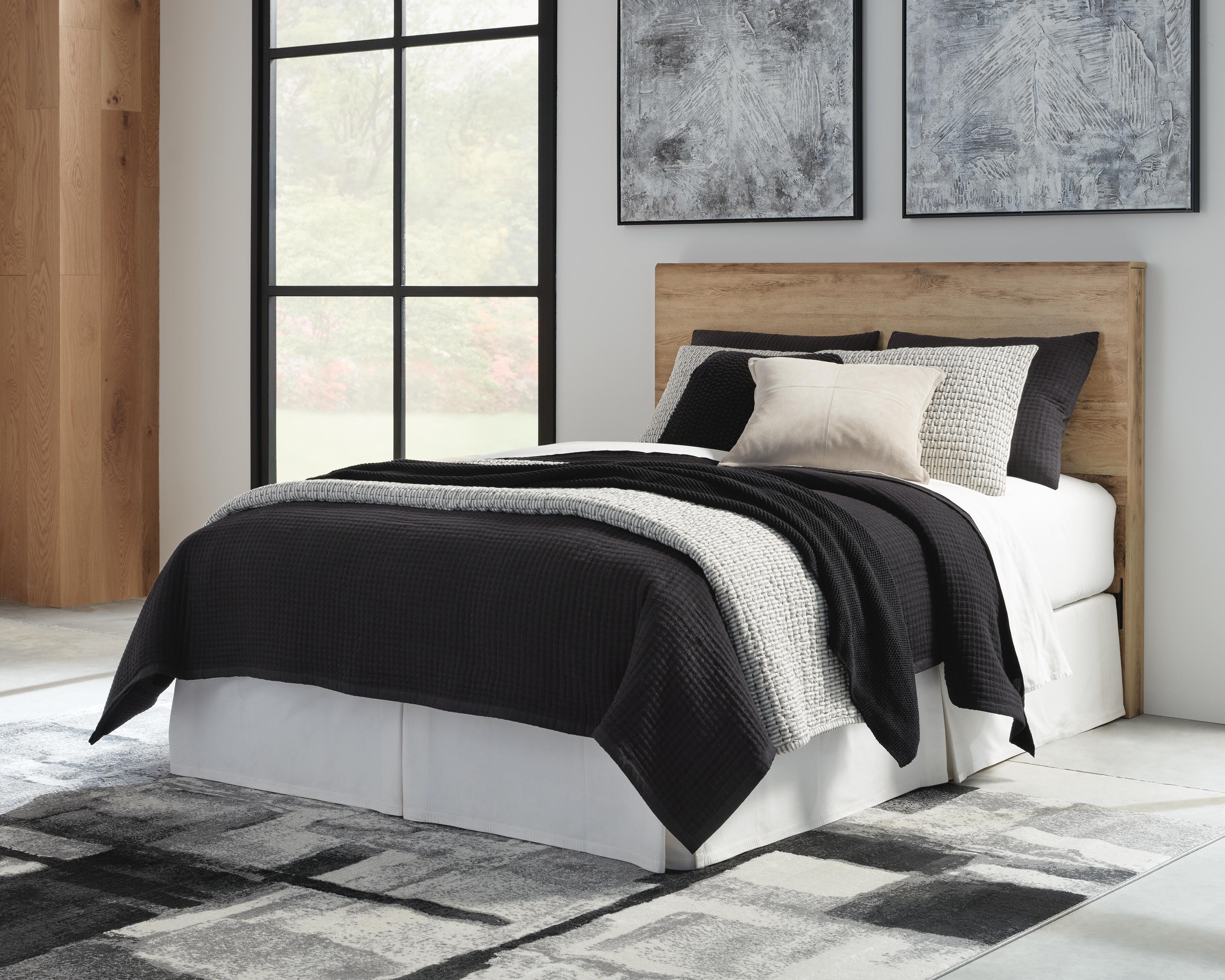 Hyanna Queen Panel Headboard, Tan Brown, rollover