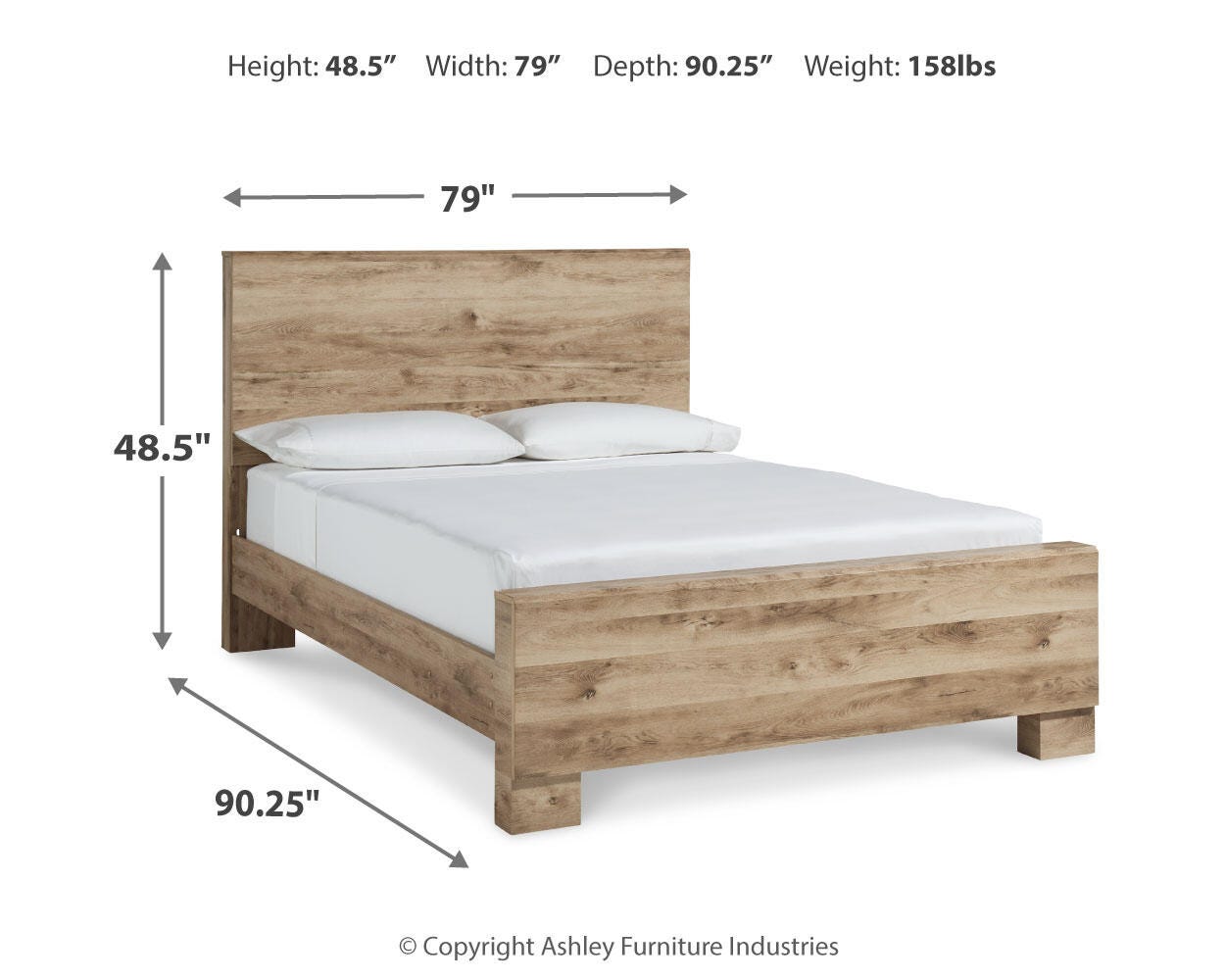 Cama con paneles Hyanna King, cómoda, espejo y mesita de noche - image 14