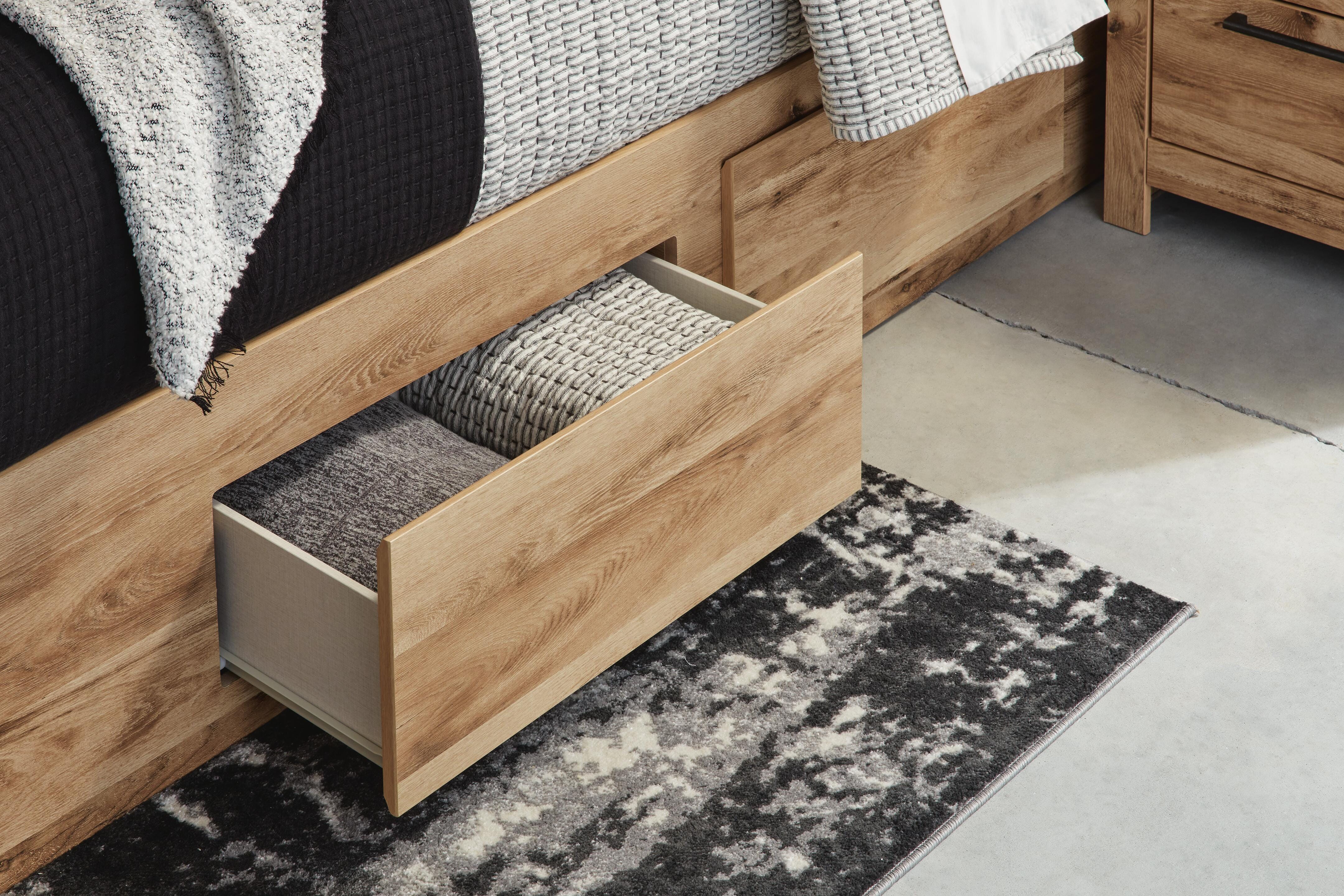 Hyanna Queen Panel Storage Bed with 2 Under Bed Storage Drawer - image 7