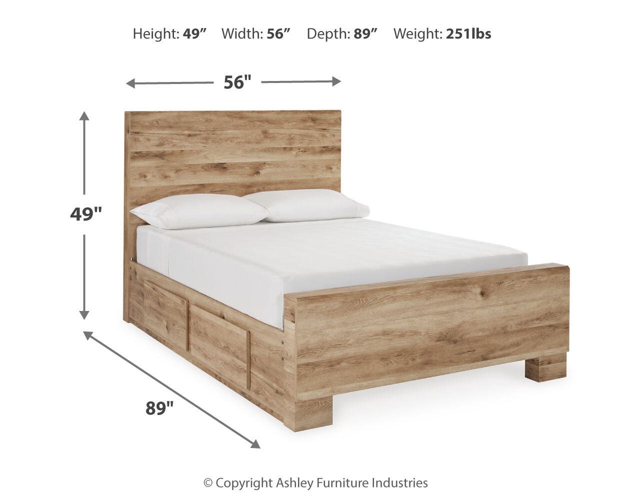 Hyanna Full Panel Bed with 2 Side Storage, Dresser and Mirror - image 8