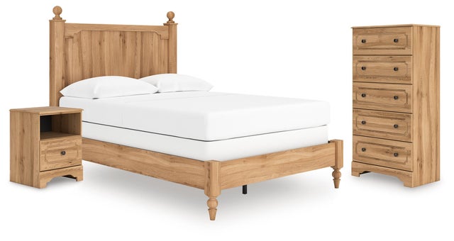 Galletyn Full Panel Bed with Chest and Nightstand