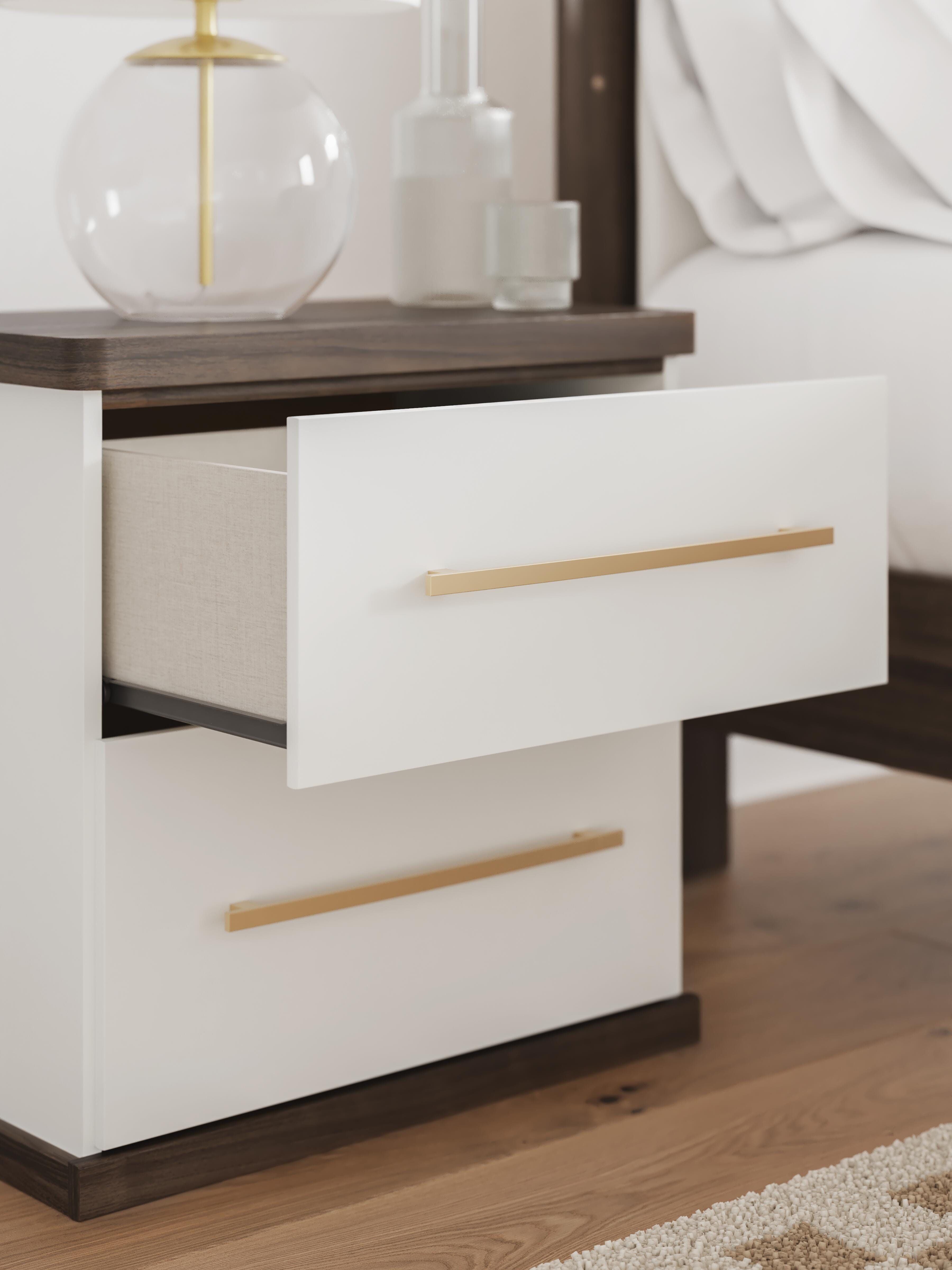 Cama tapizada, cómoda y mesita de noche Mazilar Queen - image 29