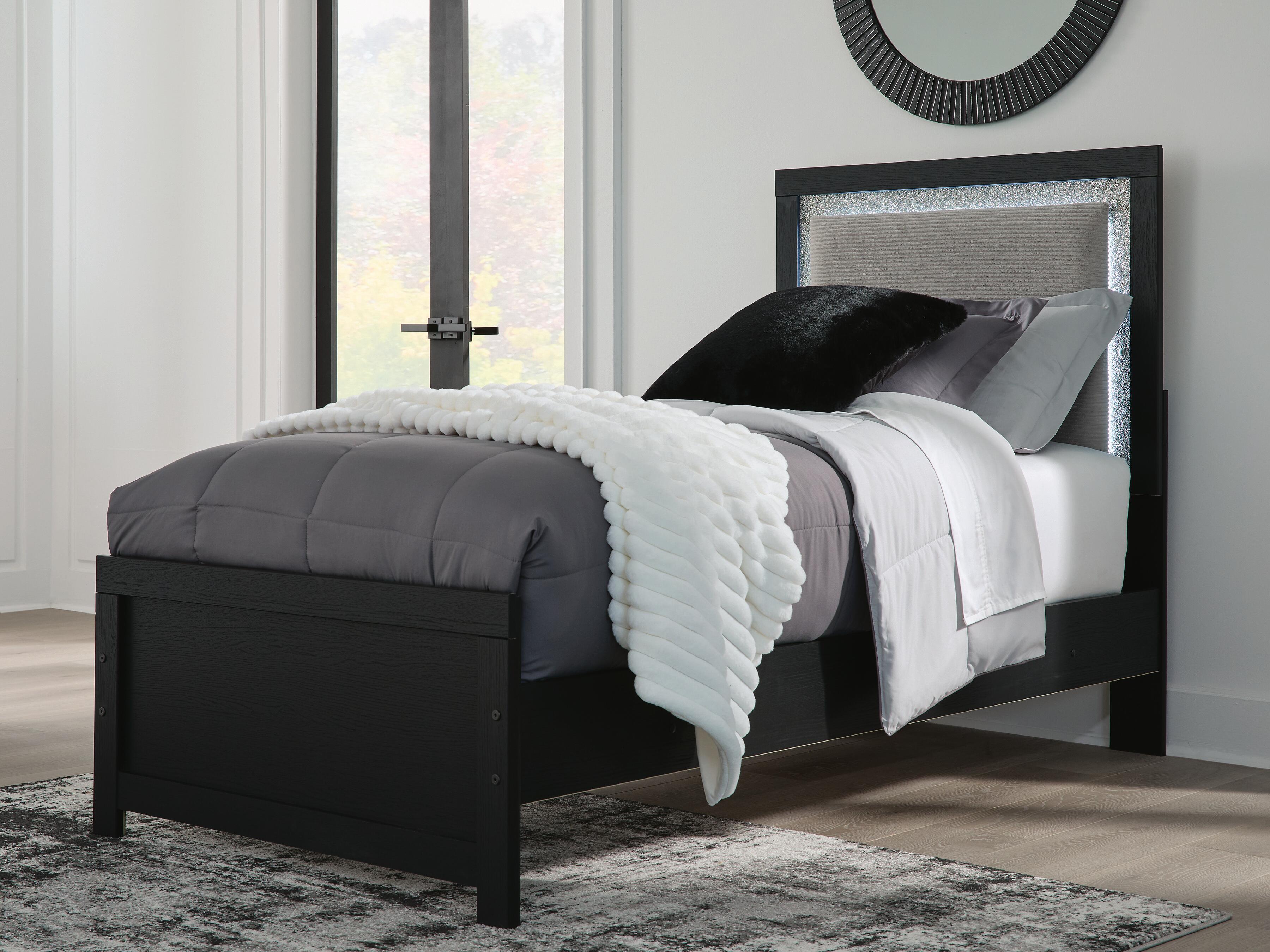 Raechalla Twin Upholstered Panel Bed - image 1