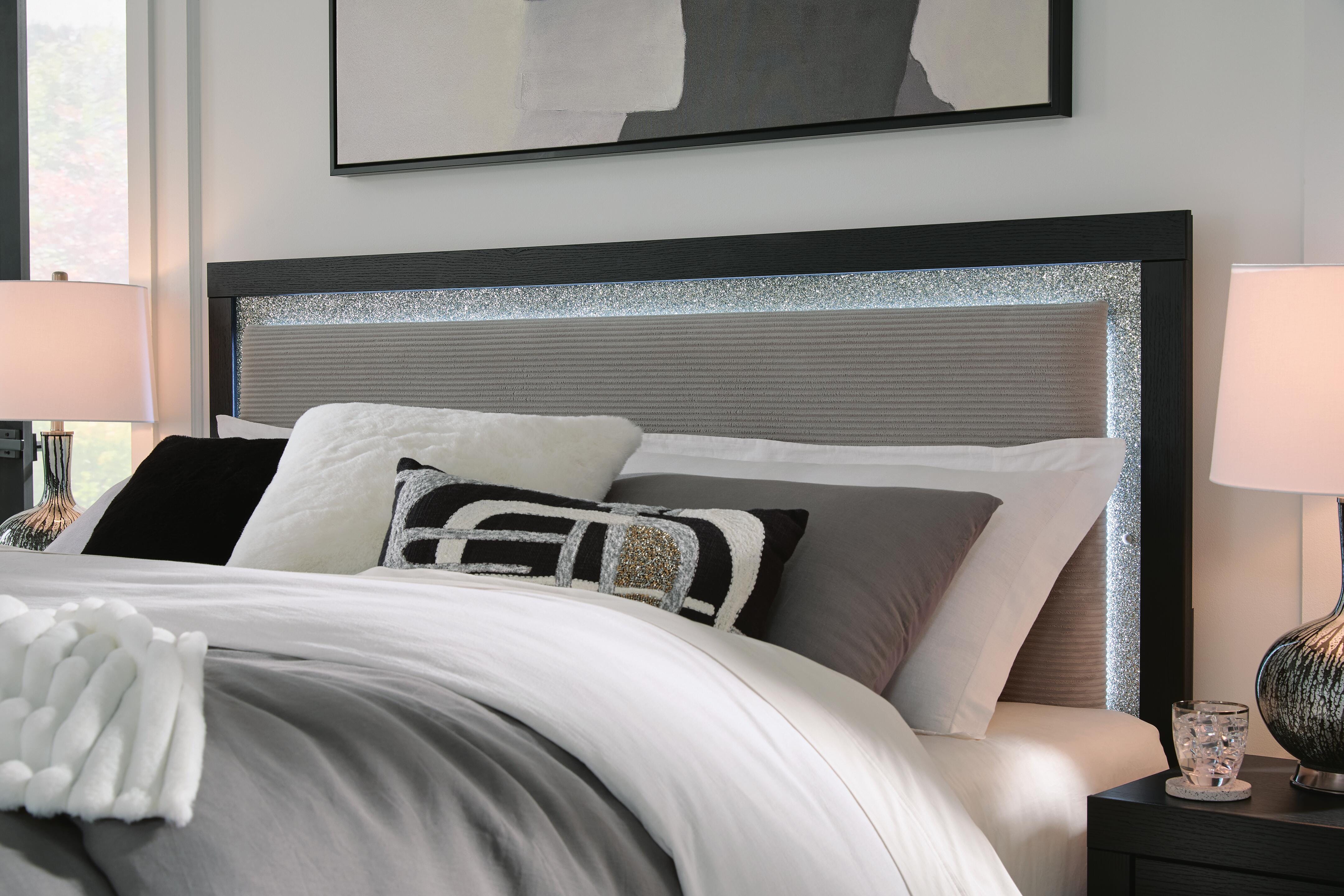 Raechalla King Upholstered Panel Bed - image 7