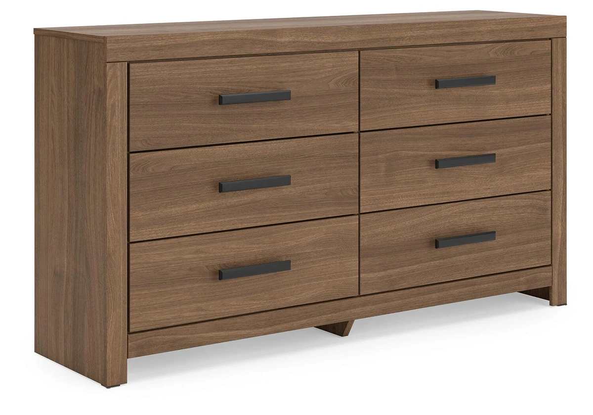 dresser ashley furniture Brinxton 7 Drawer in Charcoal Contemporary handles in an antiqued gunmetal finish Allihauser Tan 6 Drawer Dresser