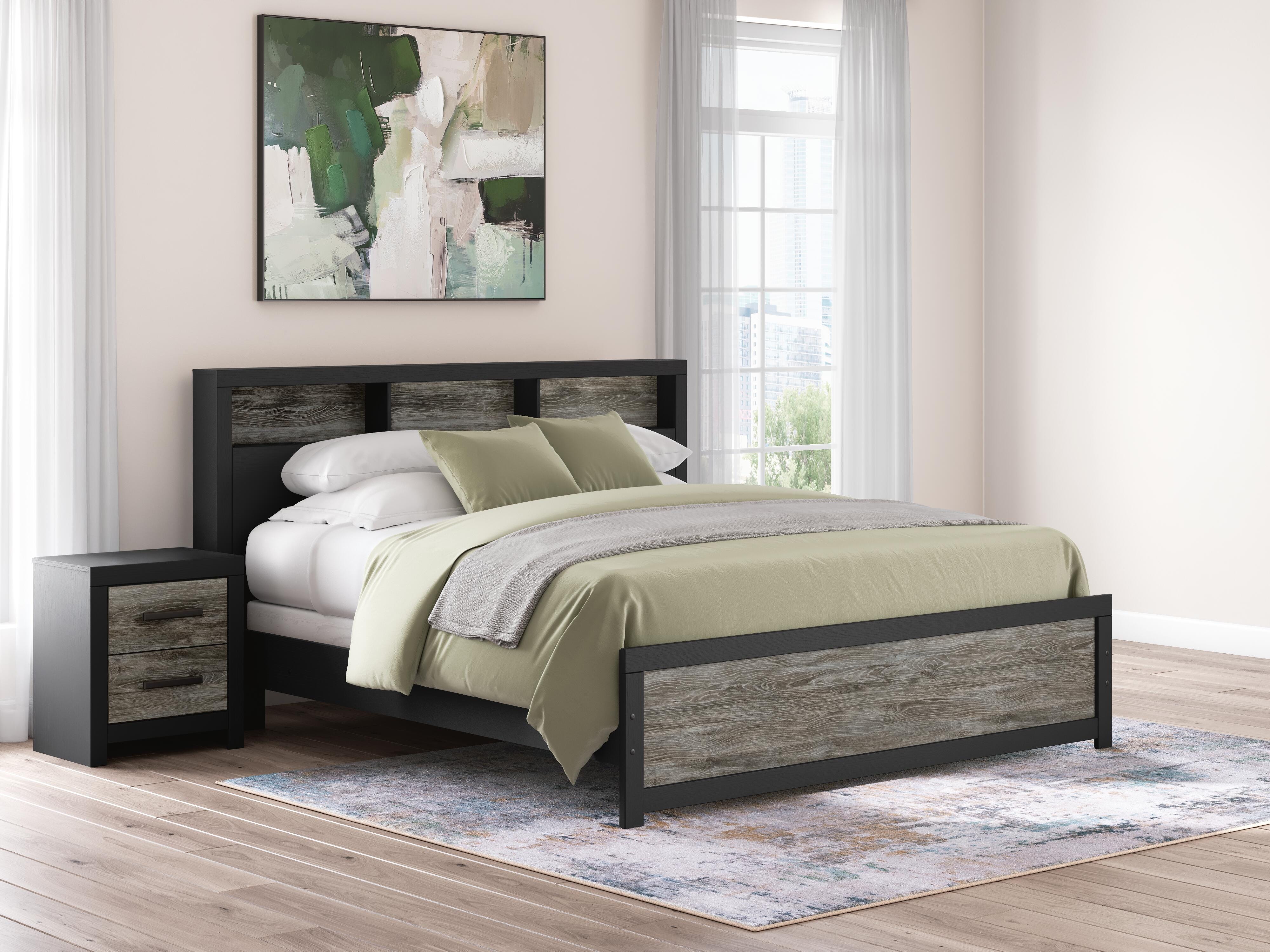 Jonnifer King Bookcase Panel Bed - image 1