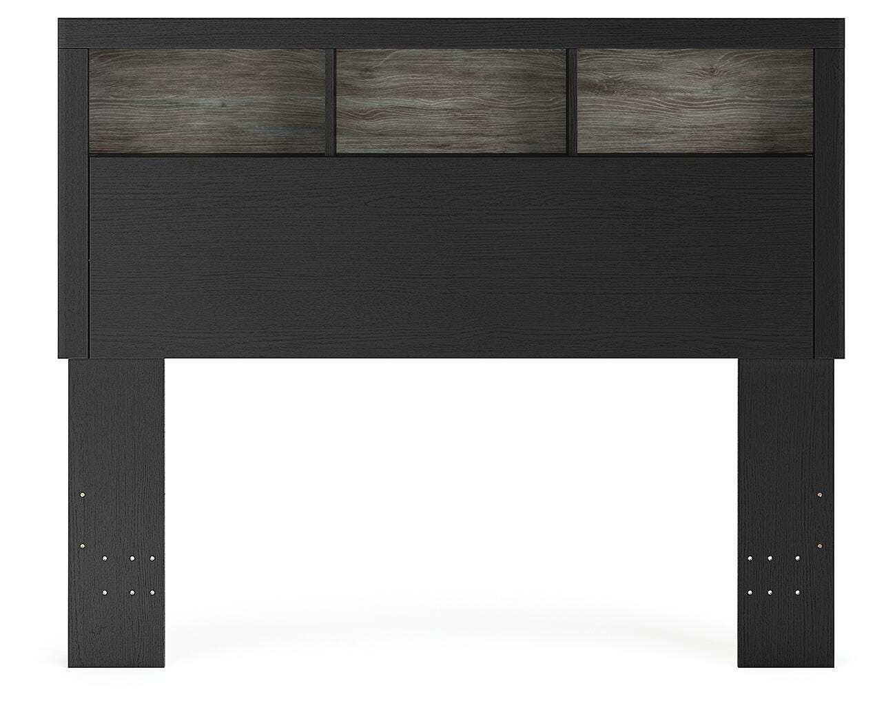 Jonnifer Full Bookcase Headboard, Black/Gray, rollover