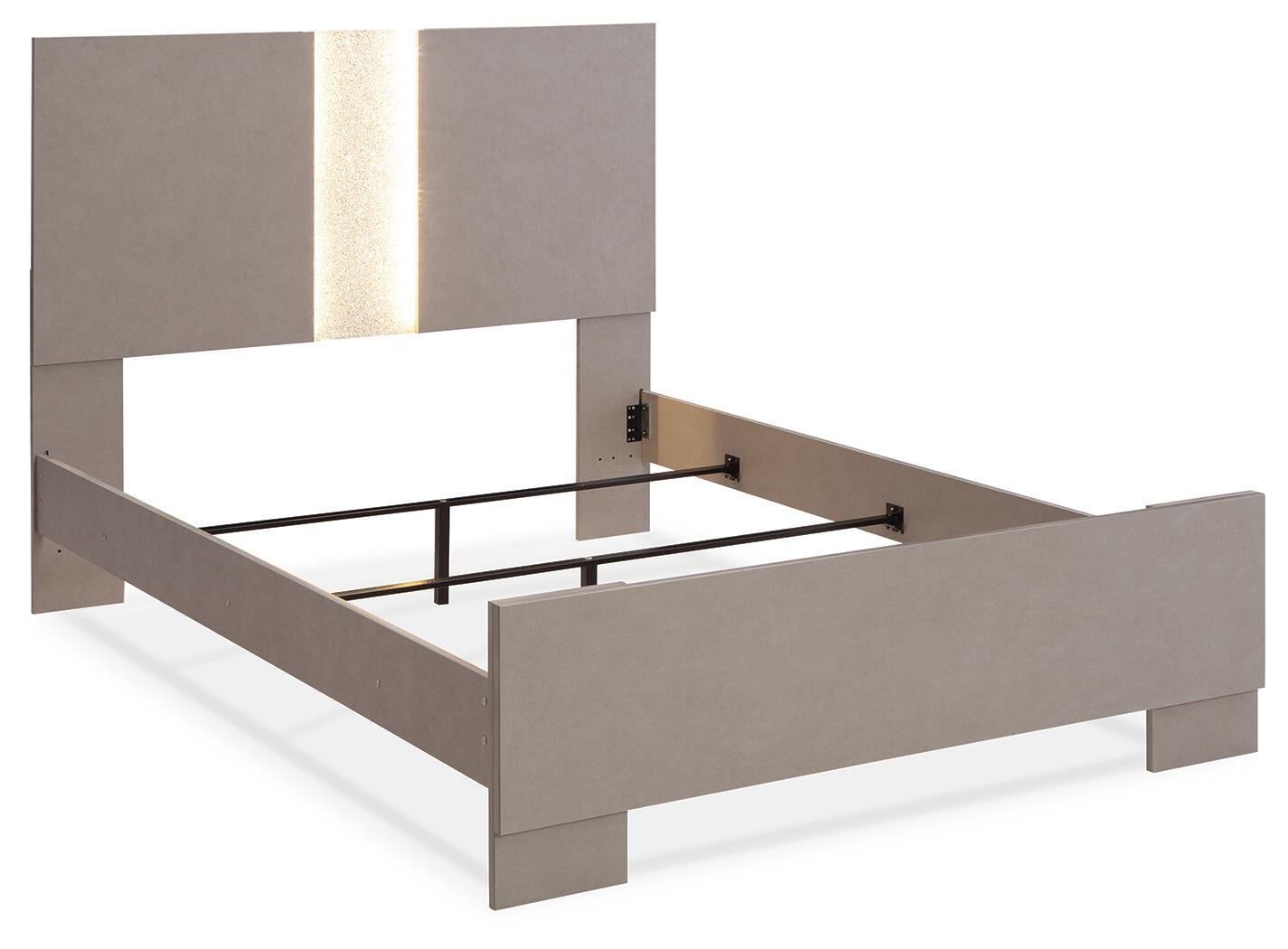 Surancha Queen Panel Bed, Gray, large