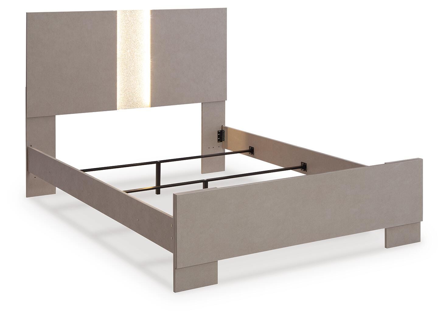 Surancha Full Panel Bed, Gray, large