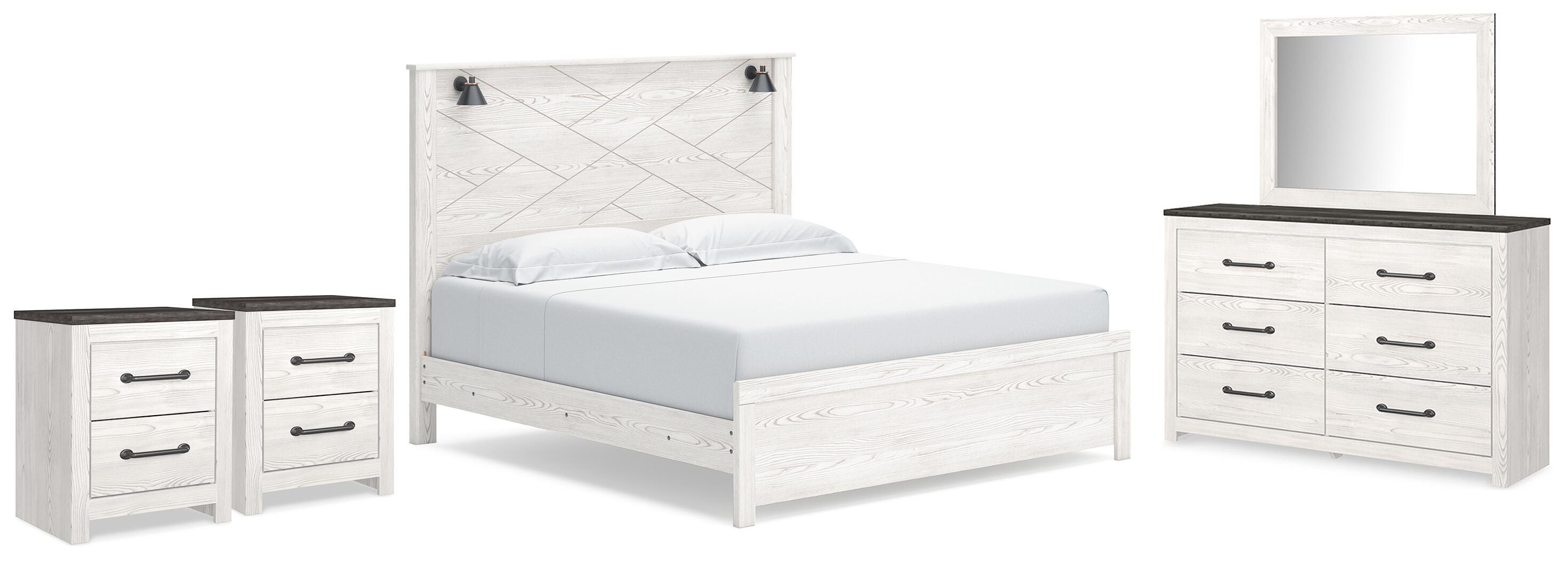 Cama King, cómoda, espejo y 2 mesitas de noche Gerridan - image 1