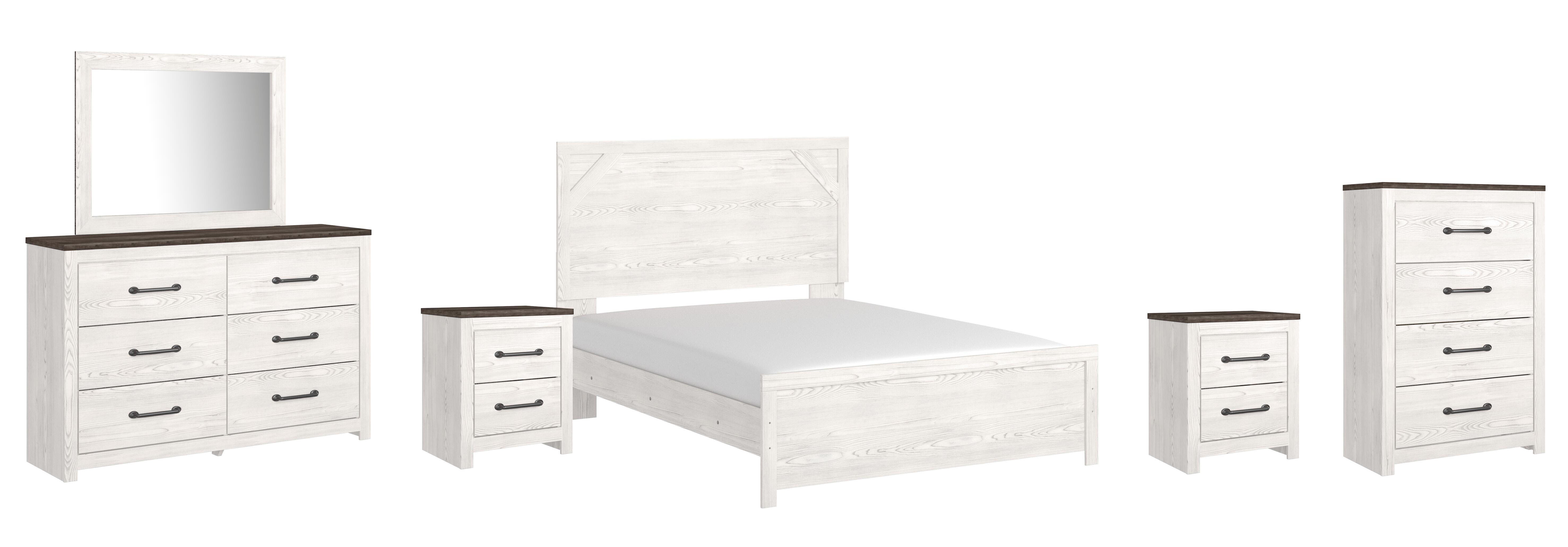 Gerridan Queen Panel Bed with Dresser and Mirror, Chest and 2 Nightstands - image 1