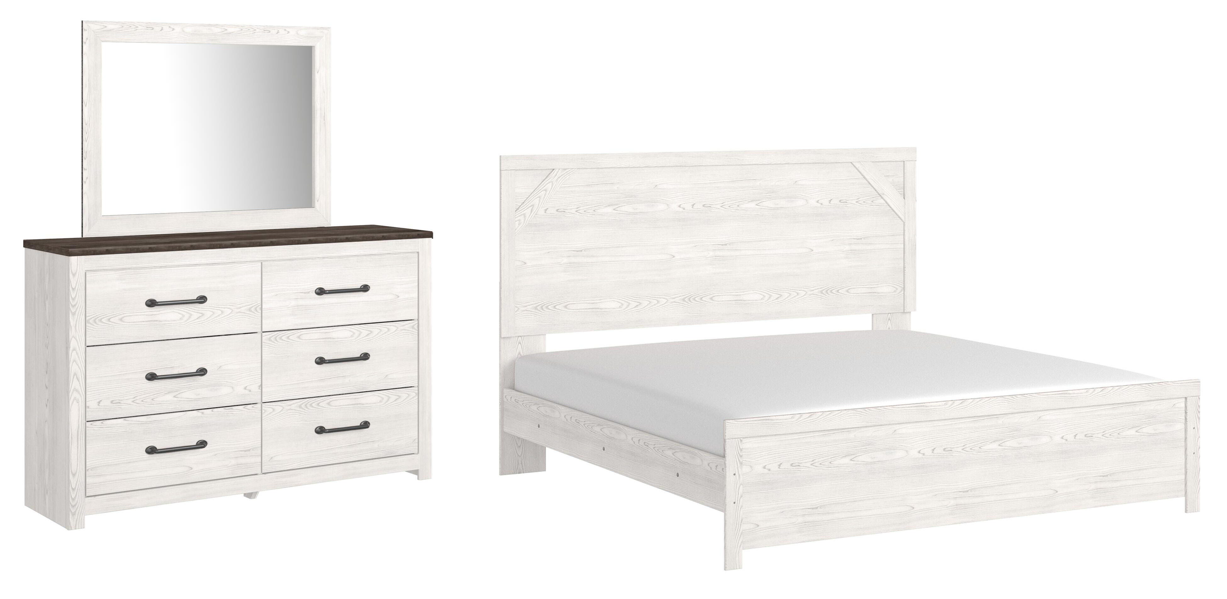 Cama King, cómoda y espejo Gerridan - image 1