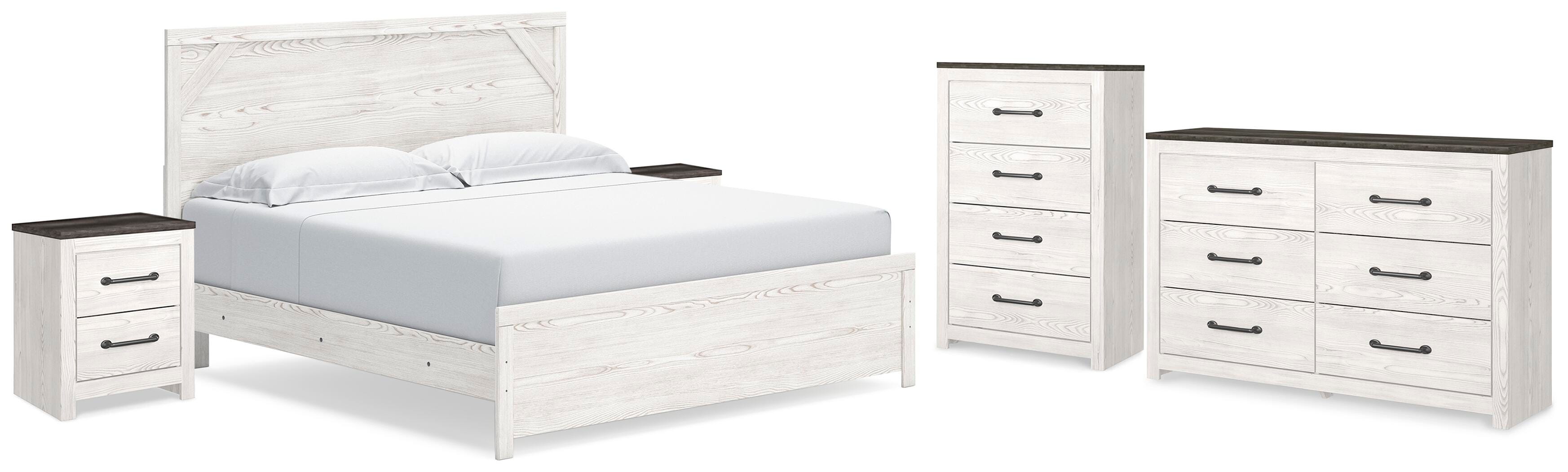 Cama Gerridan King con panel, cómoda, cofre y 2 mesitas de noche - image 1