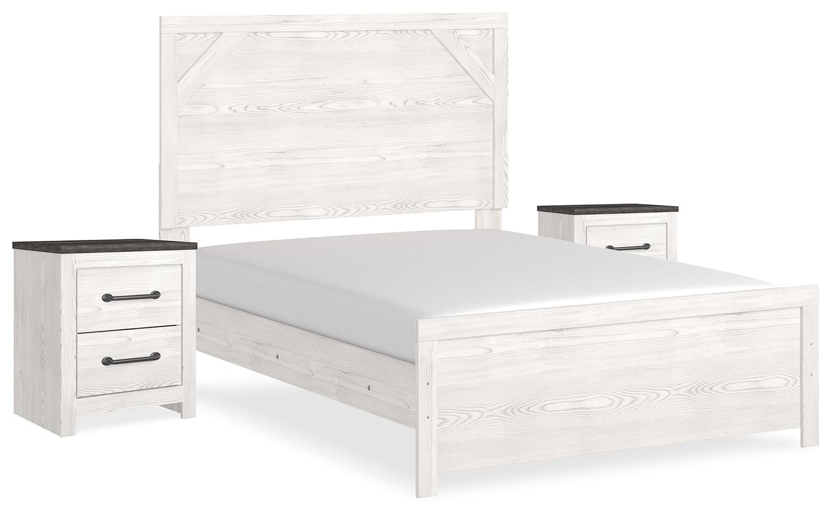 Cama Gerridan de Panel Completo y 2 Mesitas de Noche - image 1