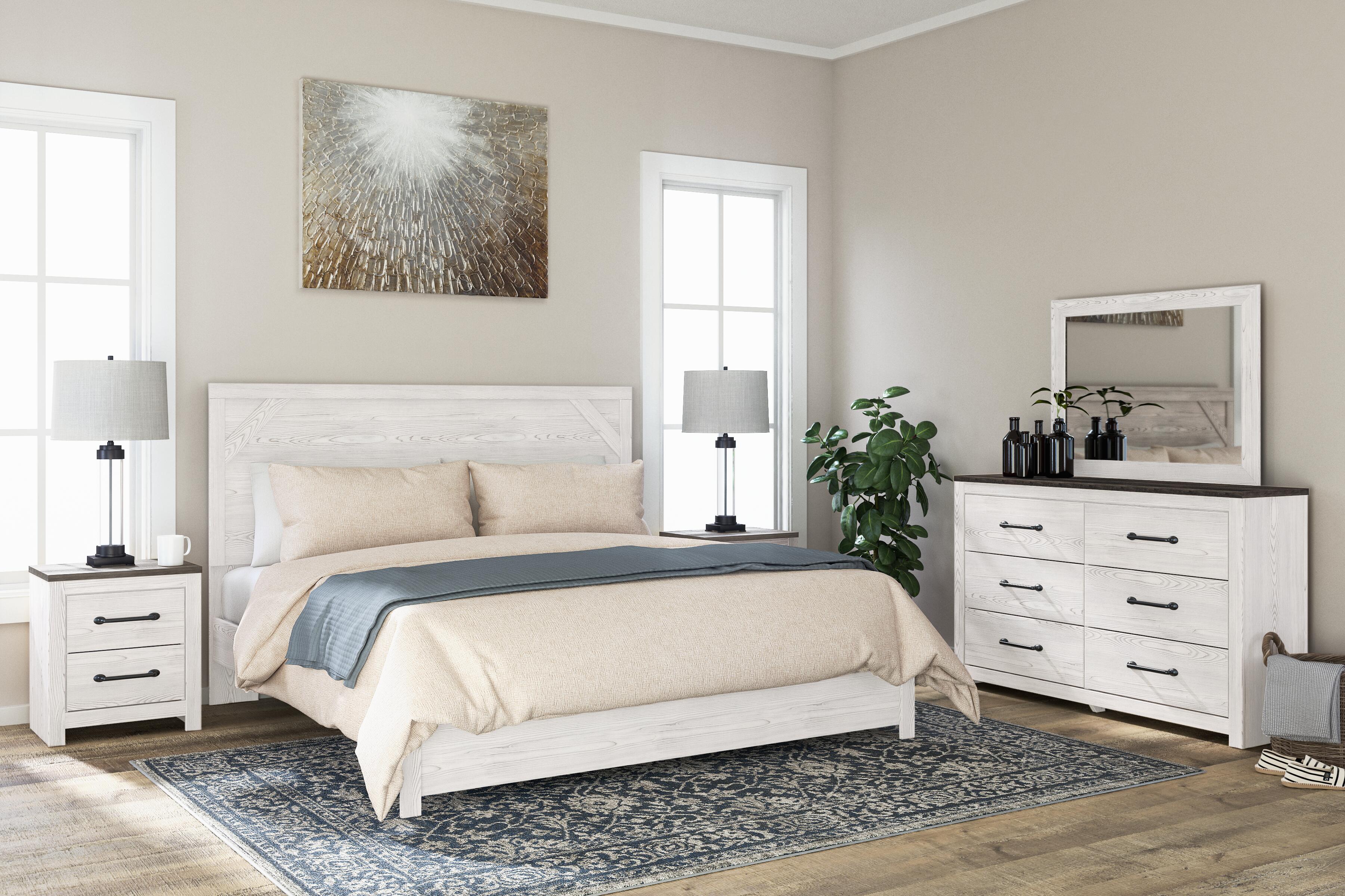 Gerridan King Panel Bed, Dresser, Mirror and 2 Nightstands - image 1