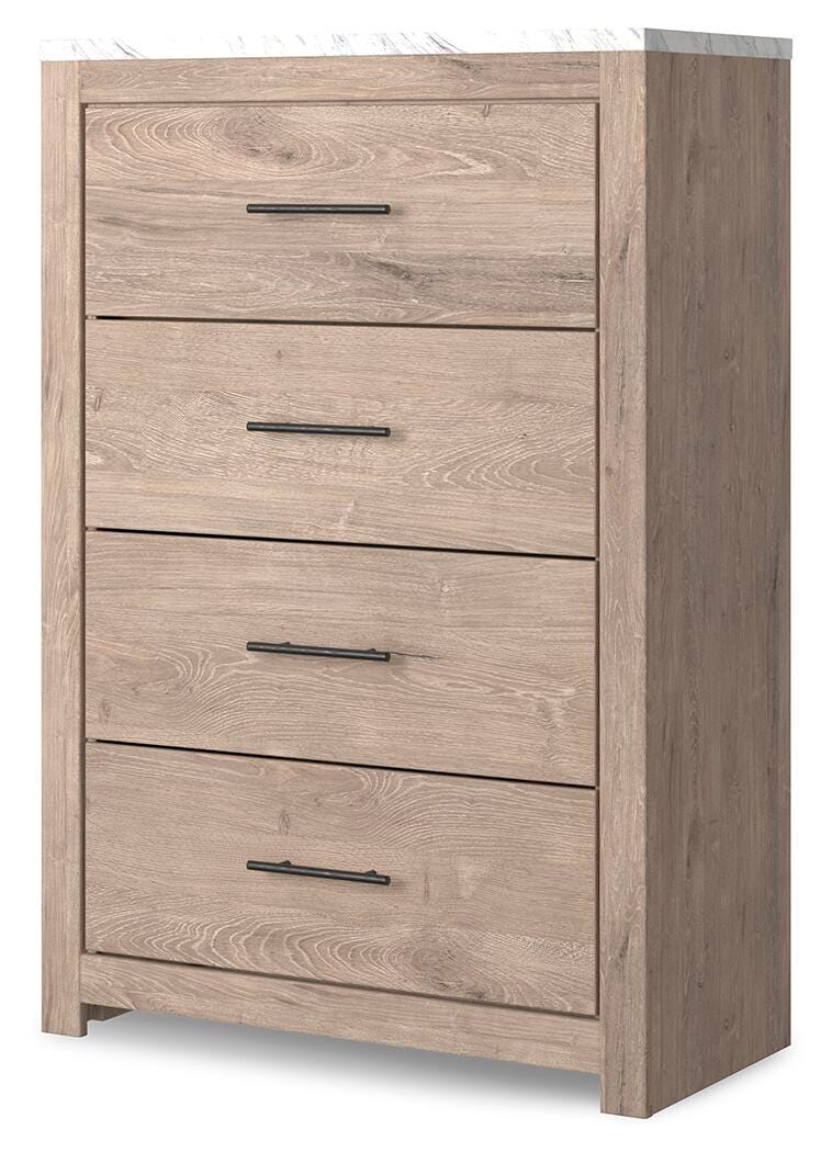 Senniberg Chest of Drawers, Light Brown/White, rollover