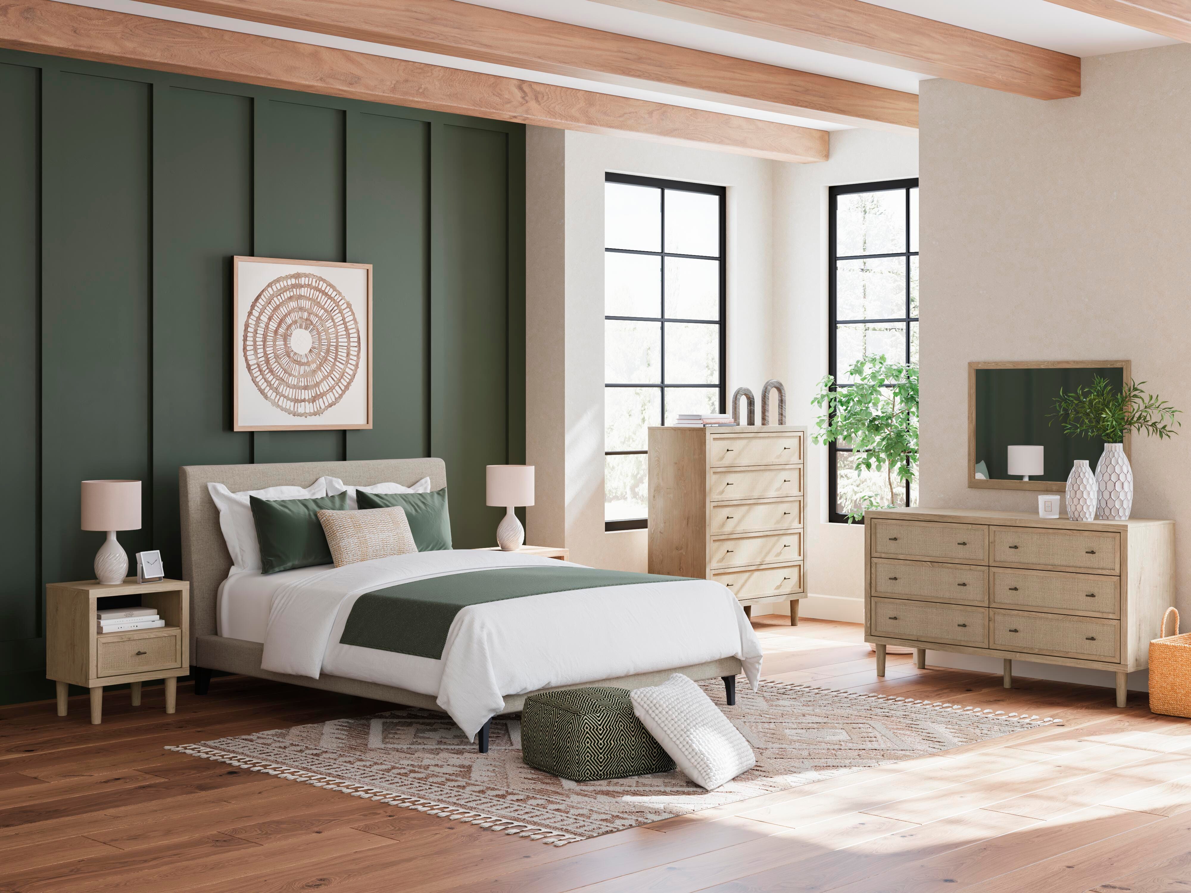 Cielden Queen Upholstered Bed with Roll Slats - image 12