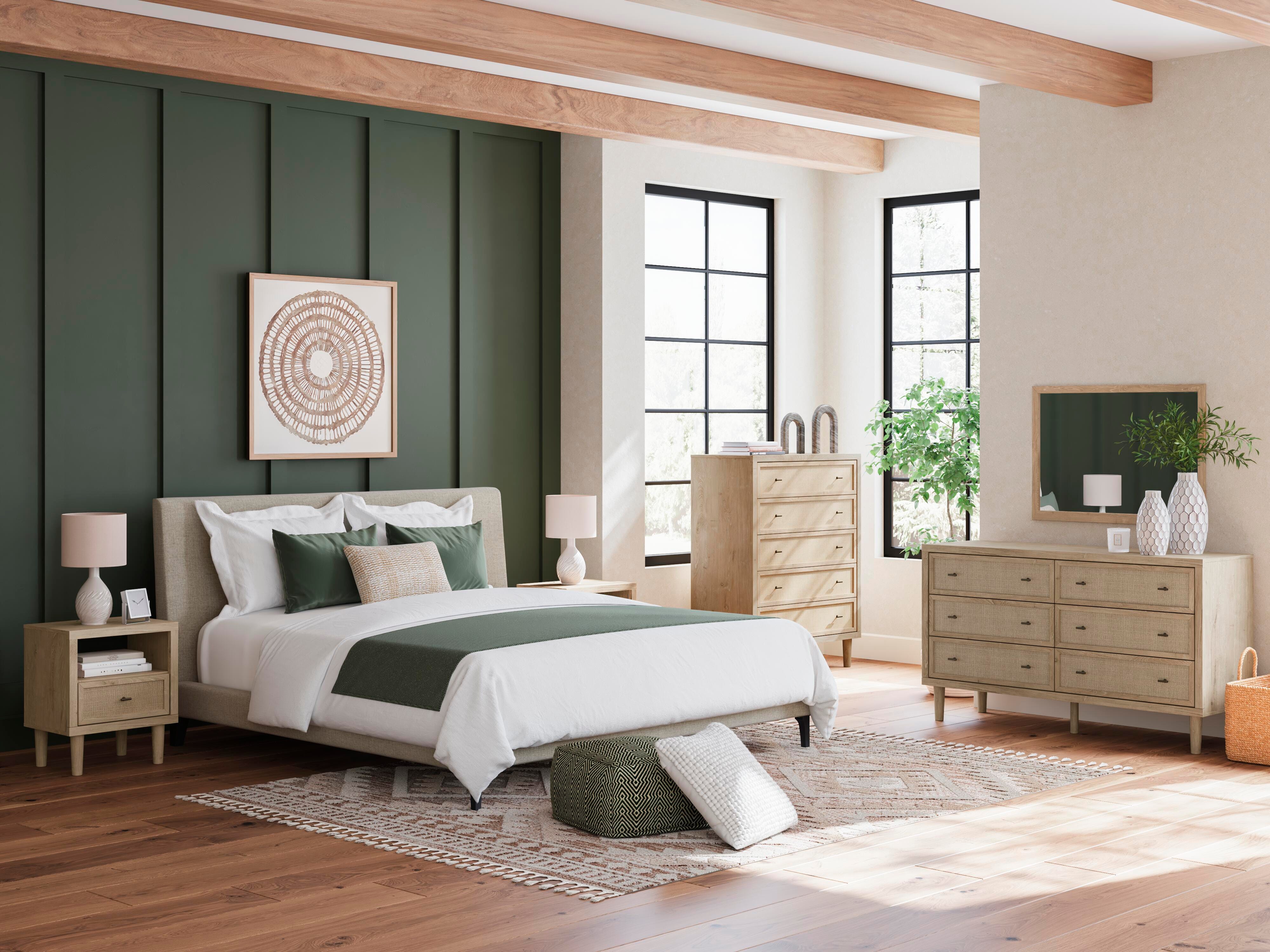 Cielden King Upholstered Bed with Roll Slats - image 11