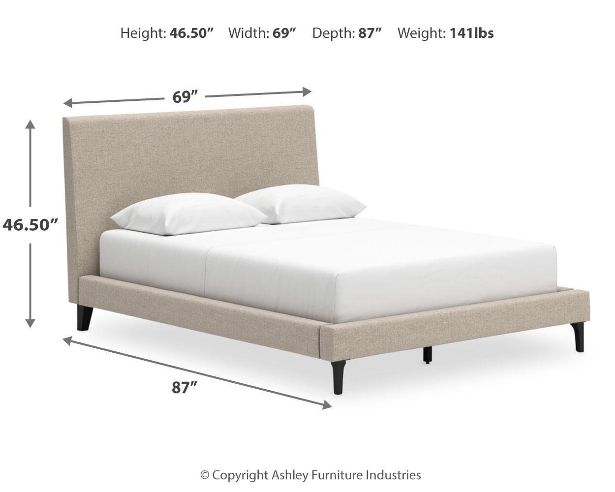 Cielden Queen Upholstered Bed with Roll Slats - image 13