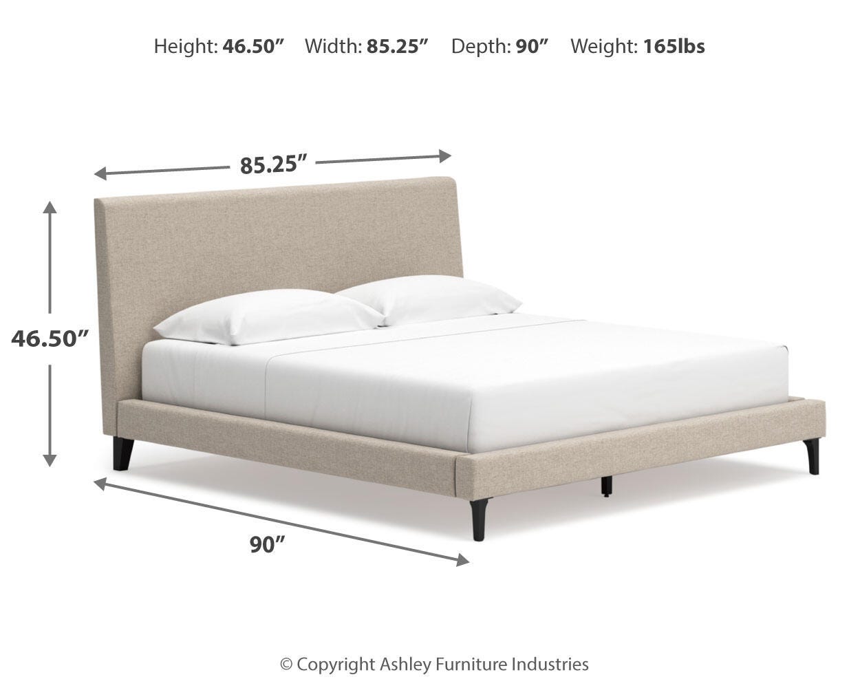 Cielden King Upholstered Bed with Roll Slats - image 12