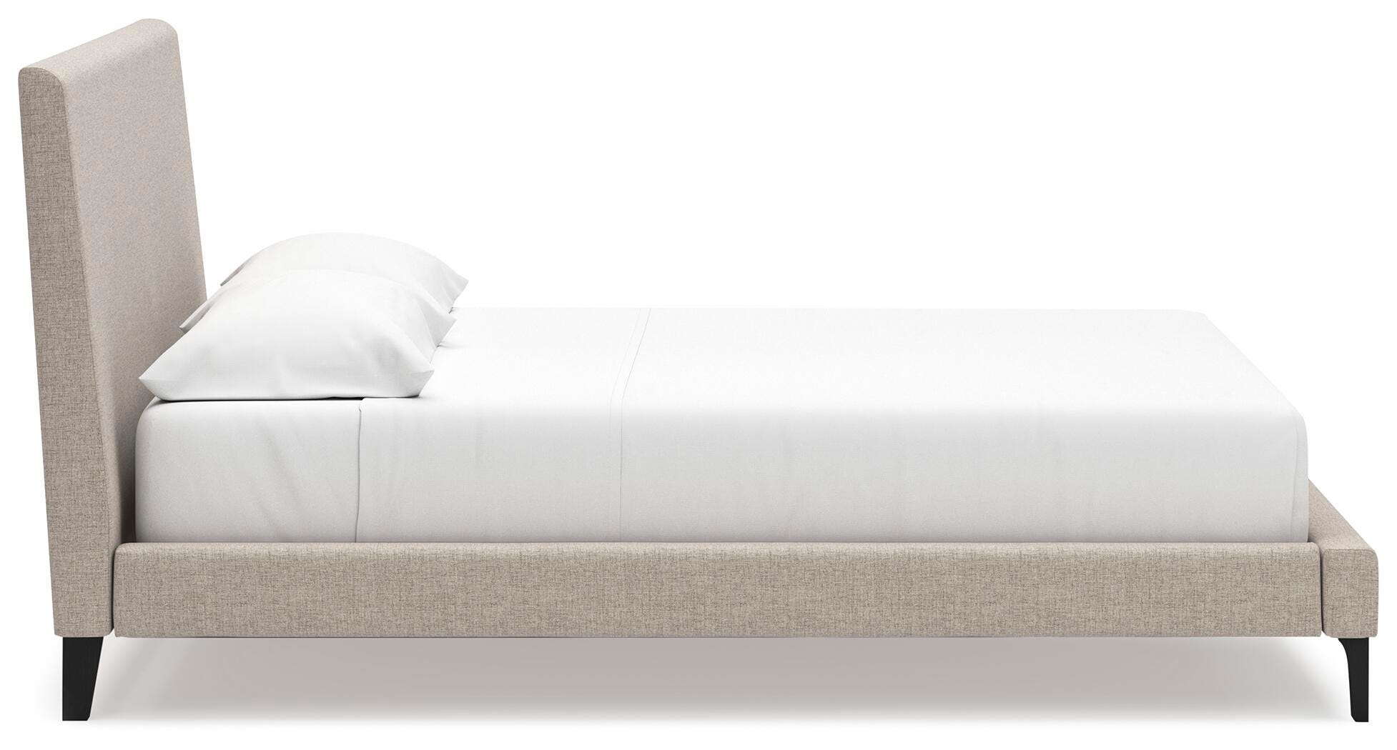 Cielden California King Upholstered Bed with Roll Slats, Soft Gray, large