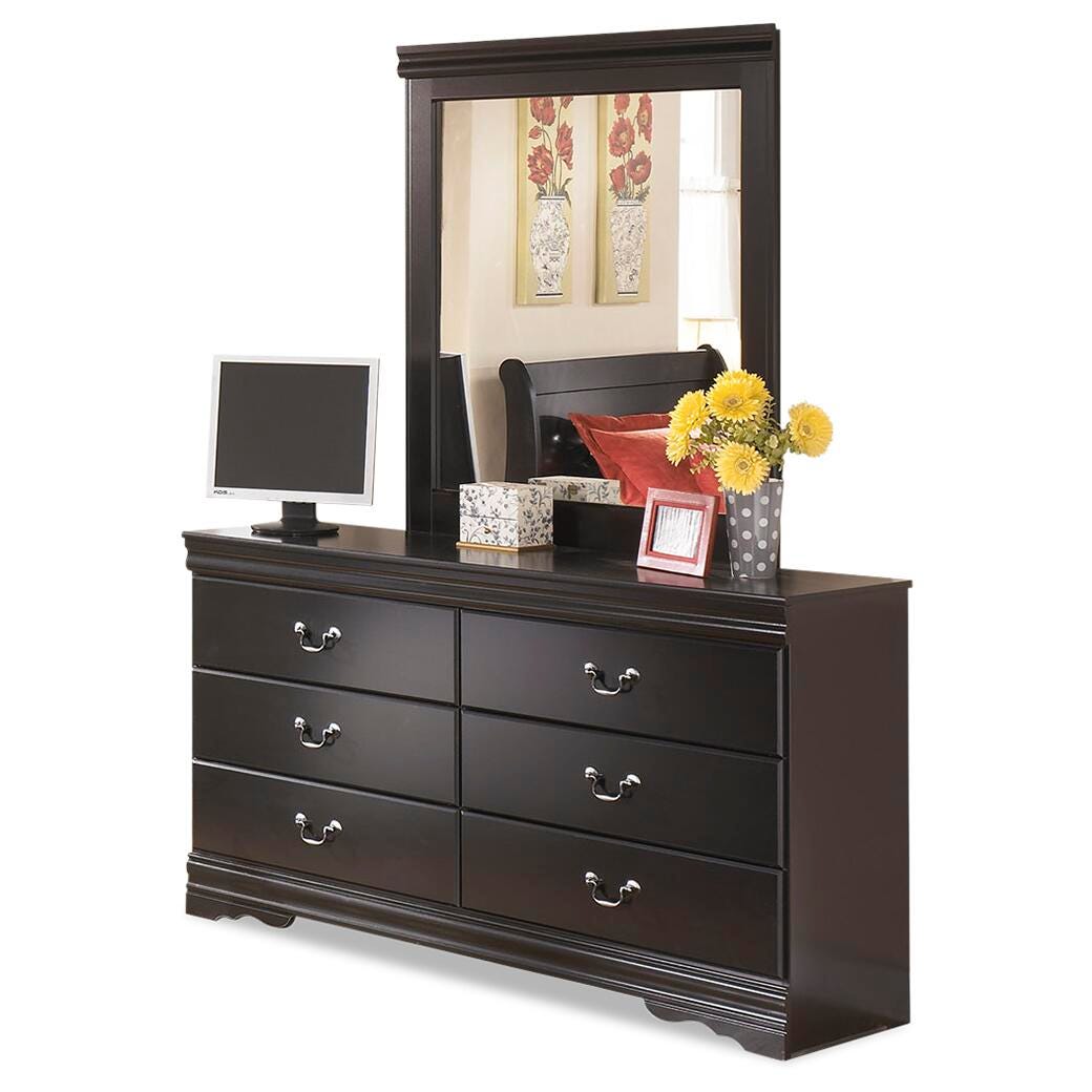 Huey Vineyard Dresser and Mirror, Black, large