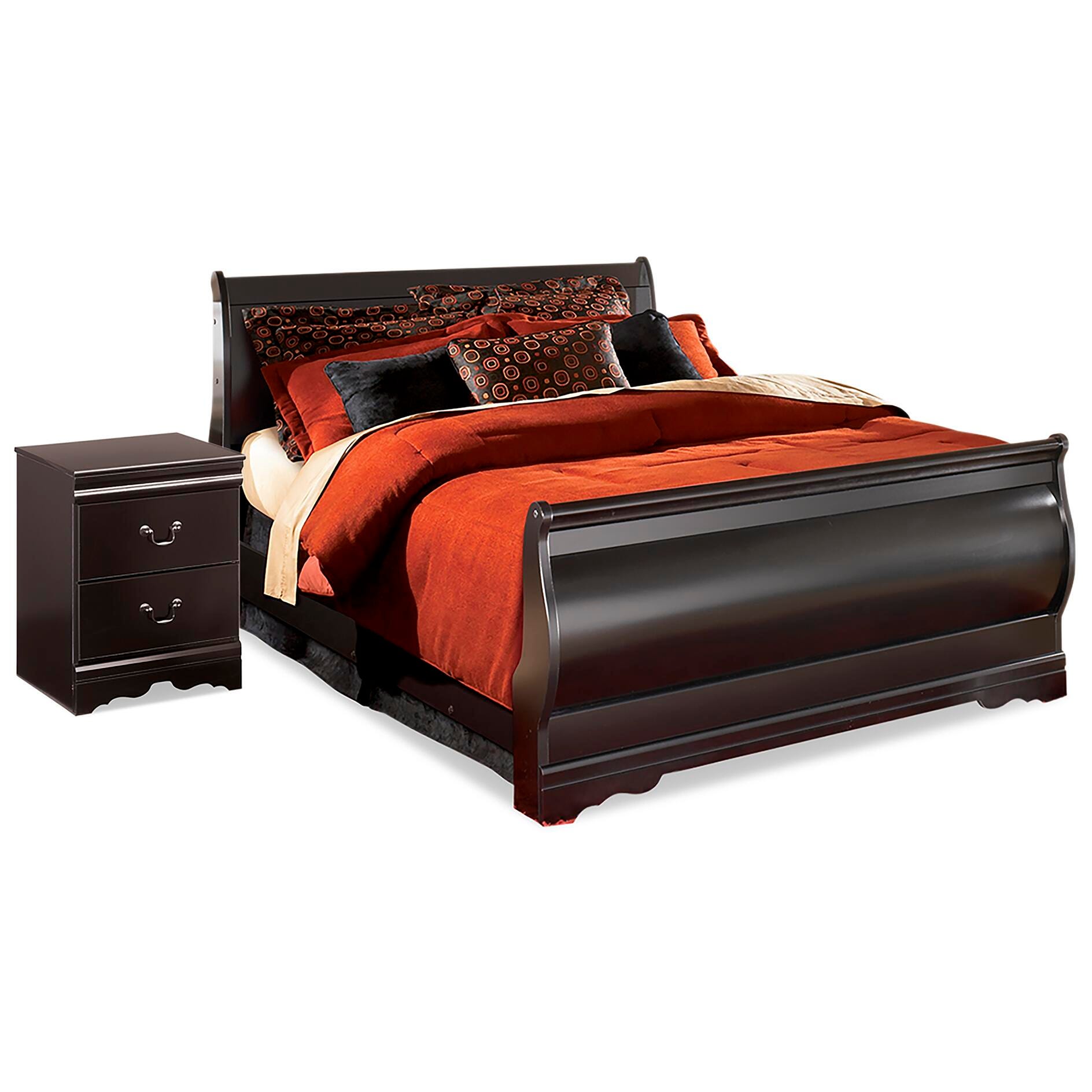 Huey Vineyard Queen Sleigh Bed and Nightstand - image 1