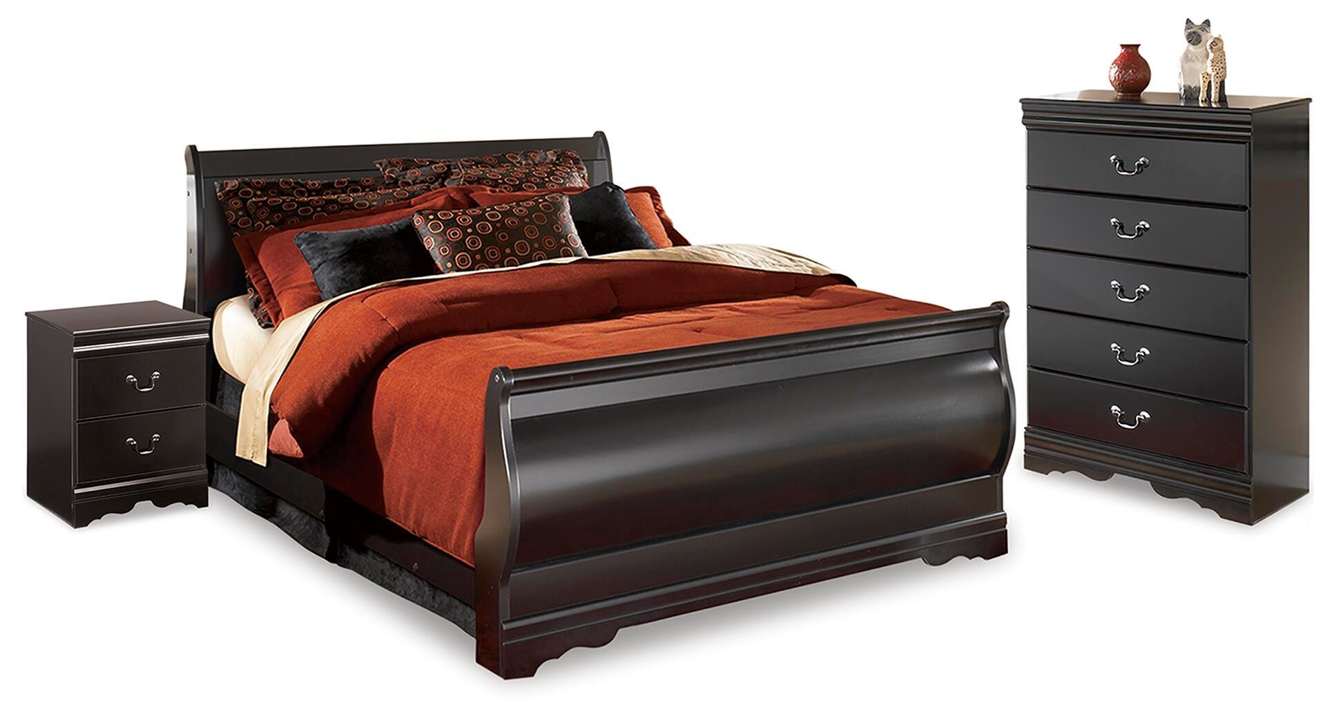 Juego de cama completo Huey Vineyard (cama doble, cómoda y 2 mesitas de noche) - image 1