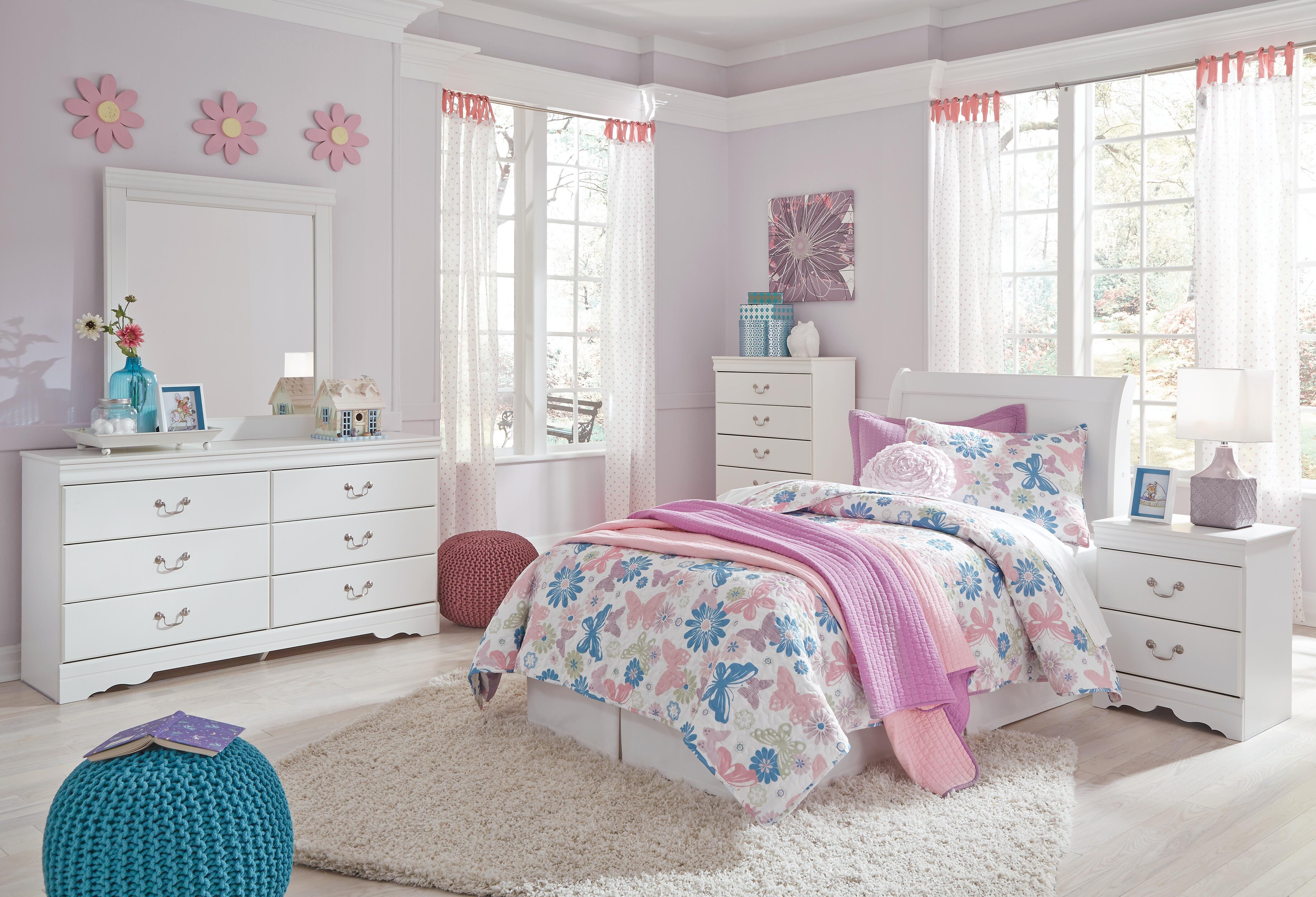Anarasia Twin Sleigh Headboard, Dresser and Mirror - image 5