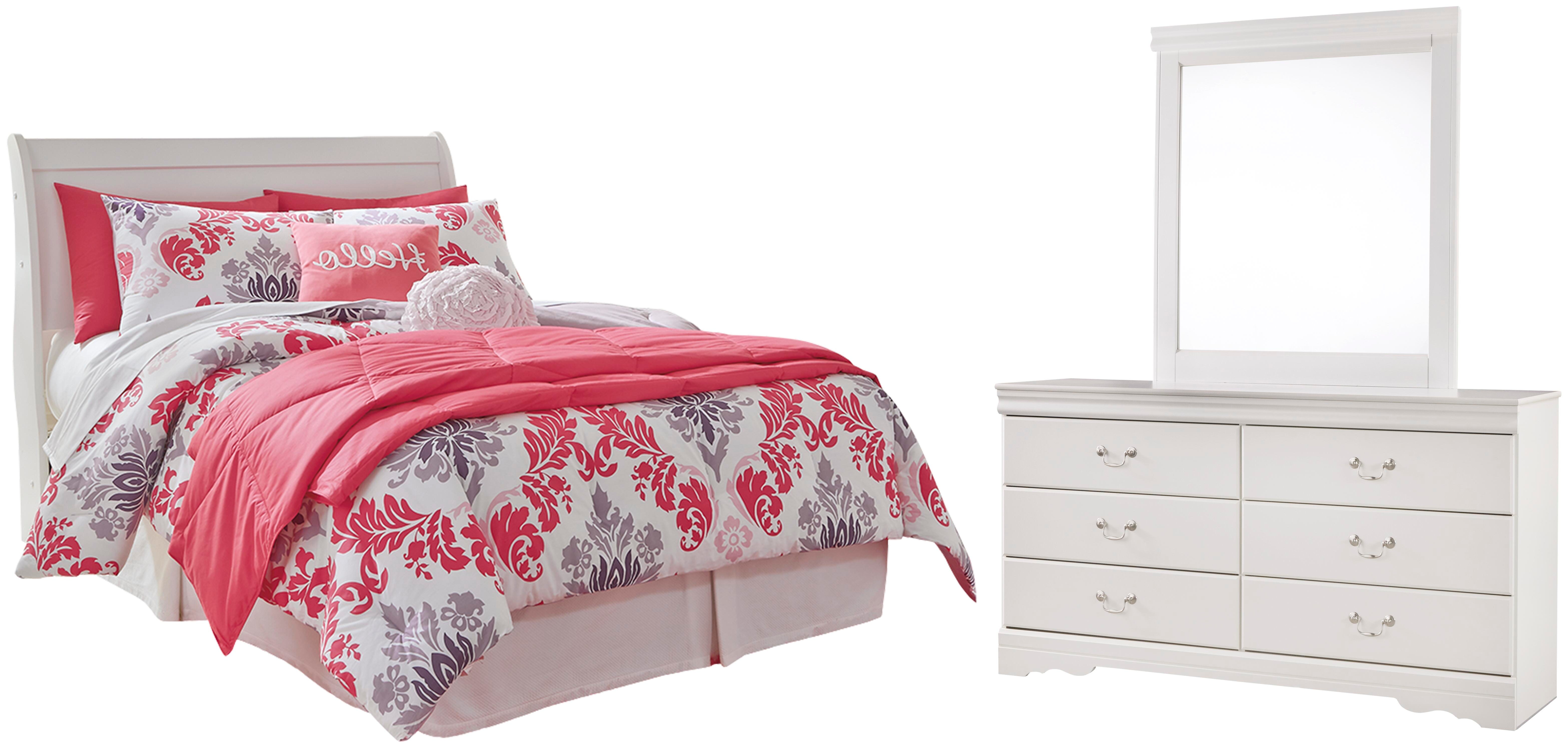 Anarasia Full Sleigh Headboard, Dresser and Mirror - image 1