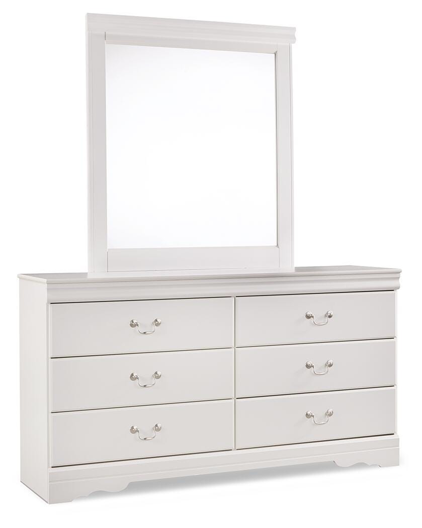 Anarasia Dresser and Mirror, White, large