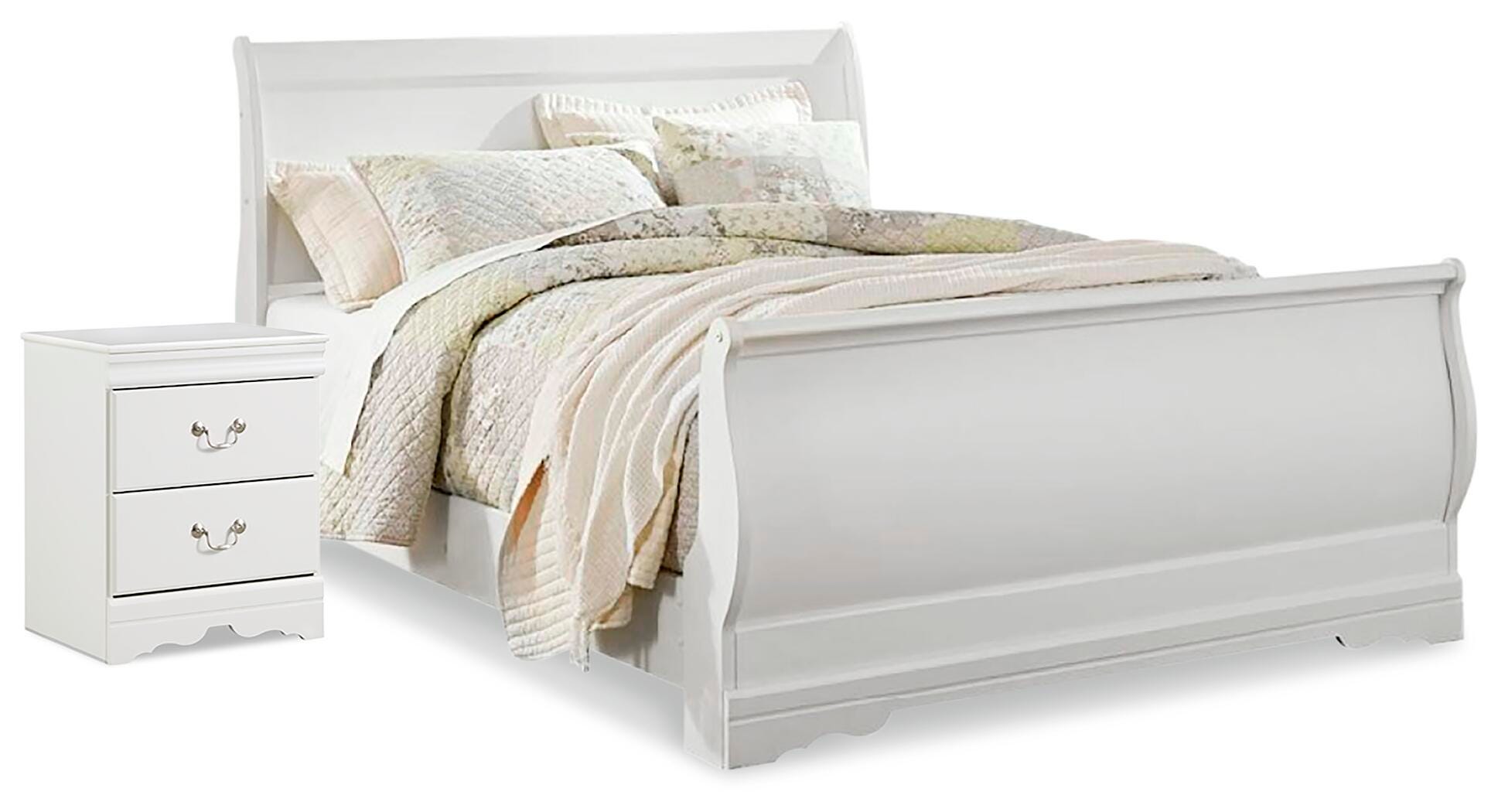 Anarasia Queen Sleigh Bed and Nightstand - image 1