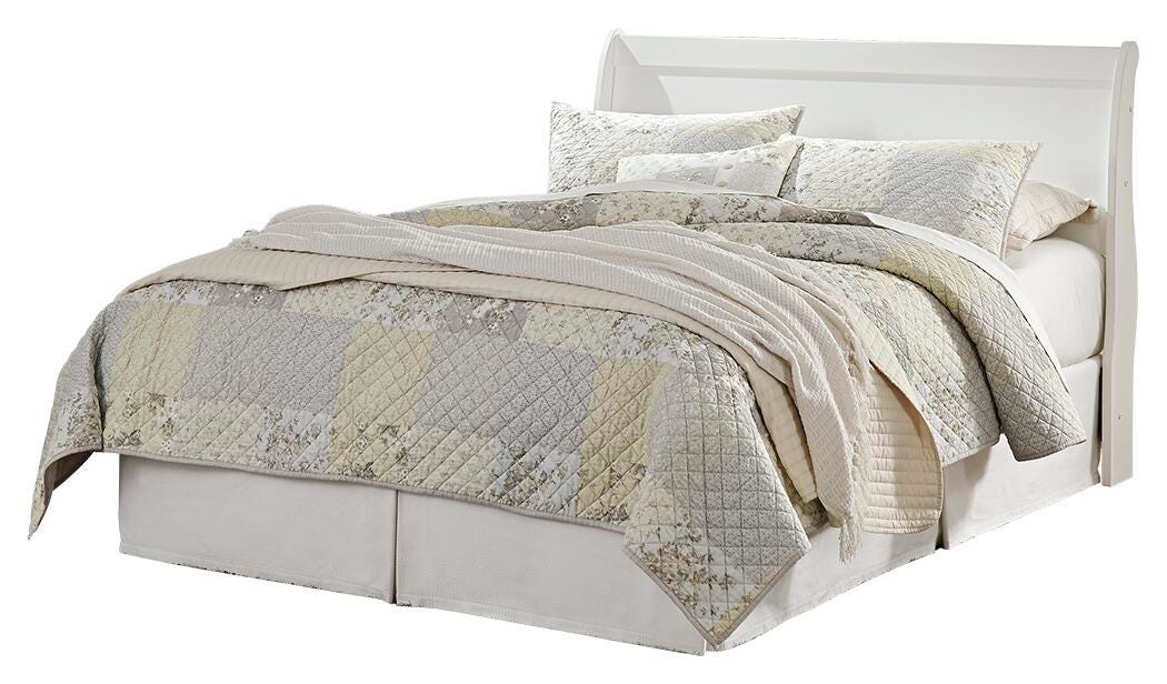 Anarasia Queen Sleigh Headboard, White, large