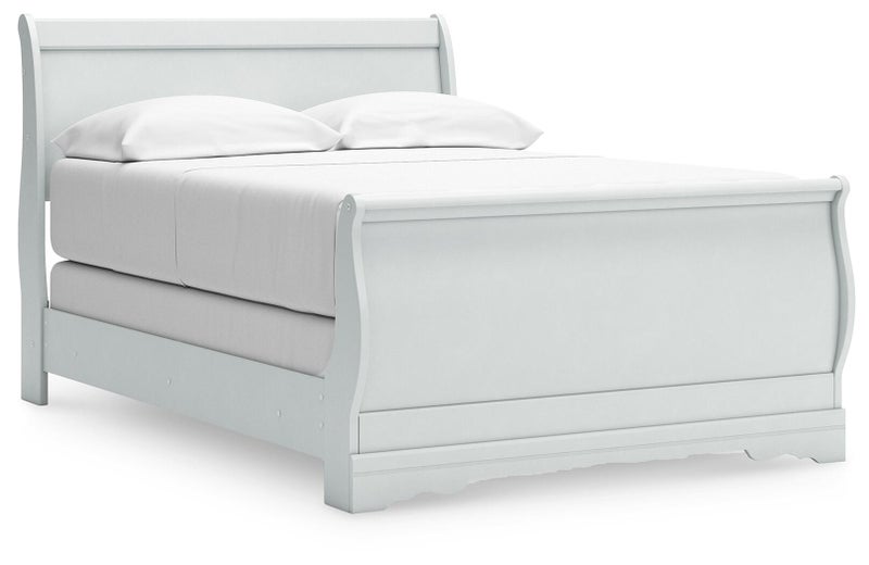 Anarasia Full Sleigh Bed, White