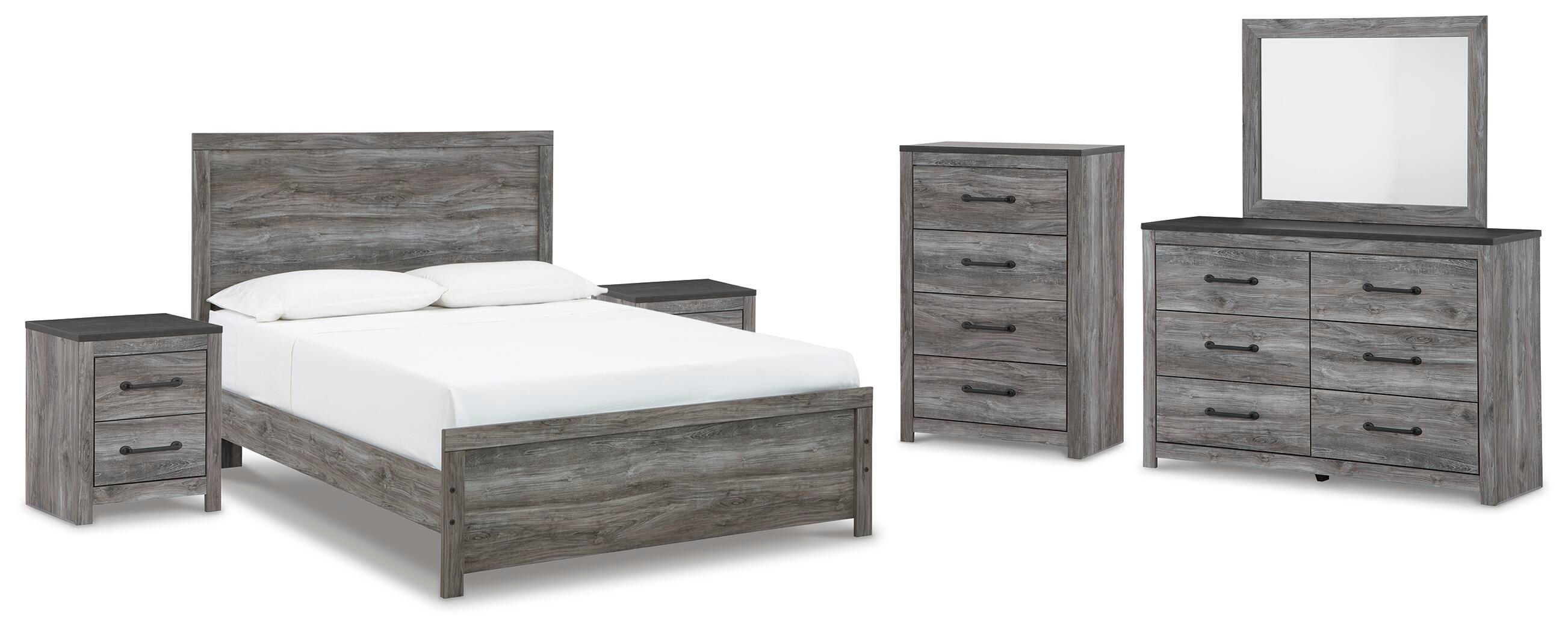 Cama Queen Bronyan, cómoda, espejo, chiffonier y 2 mesitas de noche - image 1