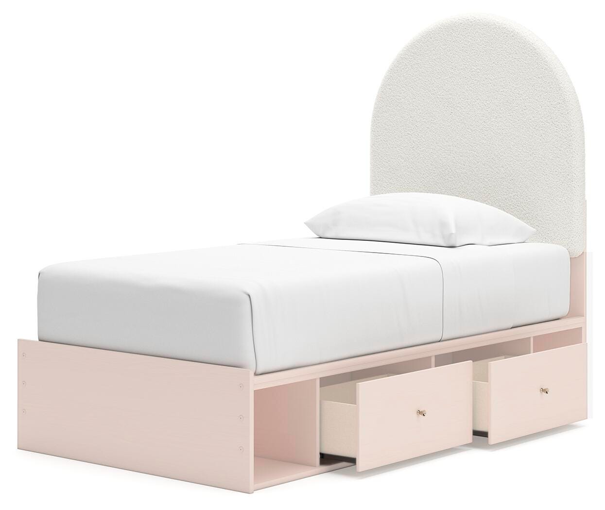 Wistenpine Twin Upholstered Panel Bed with Storage - image 3