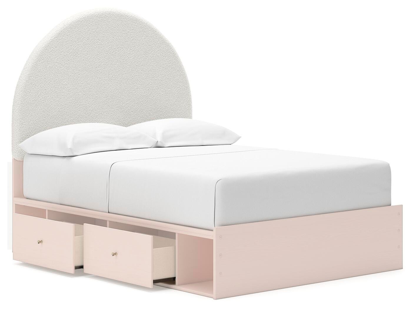 Cama con paneles totalmente tapizados Wistenpine con almacenamiento - image 5