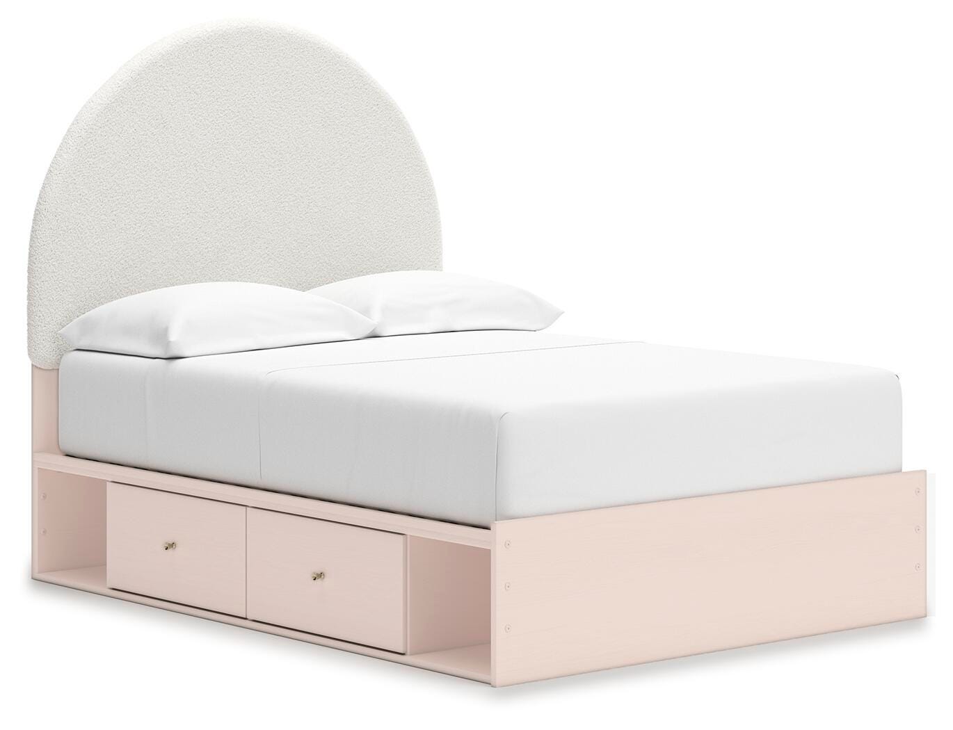 Cama con paneles totalmente tapizados Wistenpine con almacenamiento - image 1
