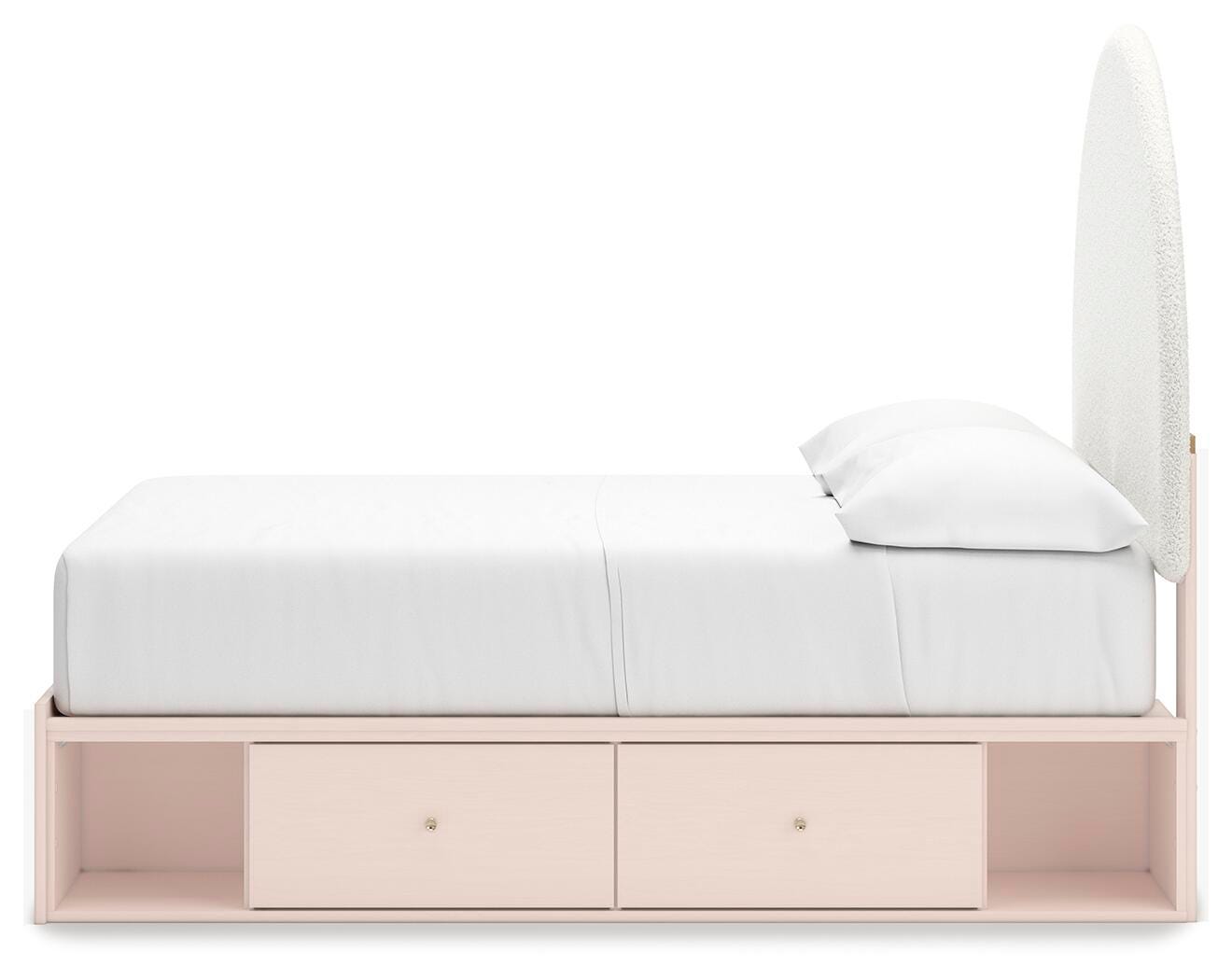 Cama con paneles totalmente tapizados Wistenpine con almacenamiento - image 8