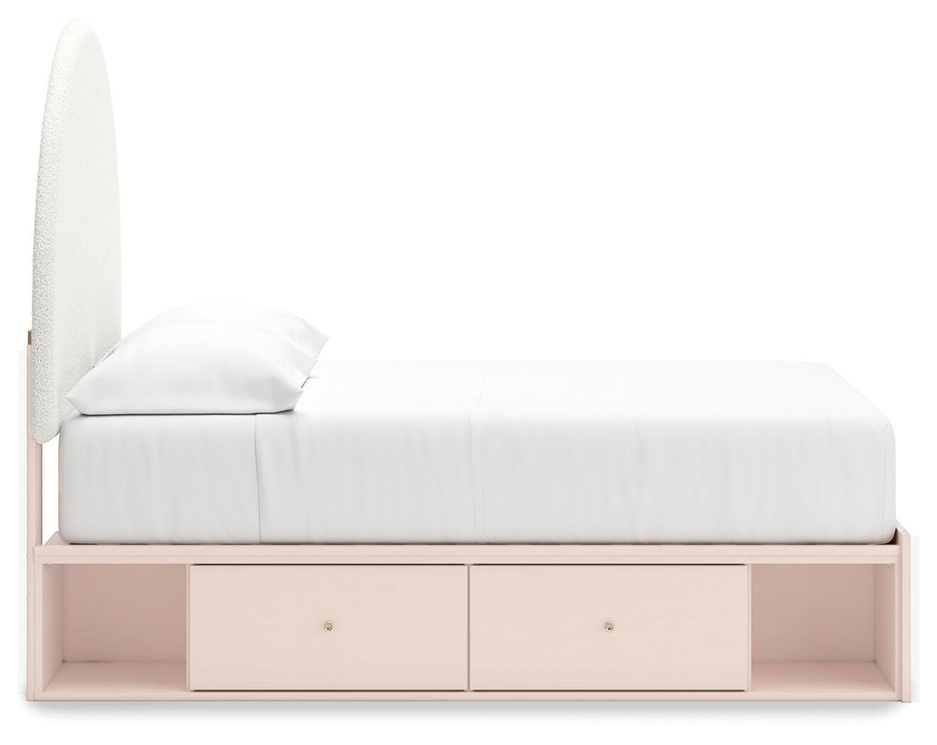 Cama con paneles totalmente tapizados Wistenpine con almacenamiento - image 9