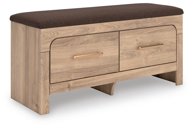 Hollymount Bedroom Storage Bench, Tan/Brown
