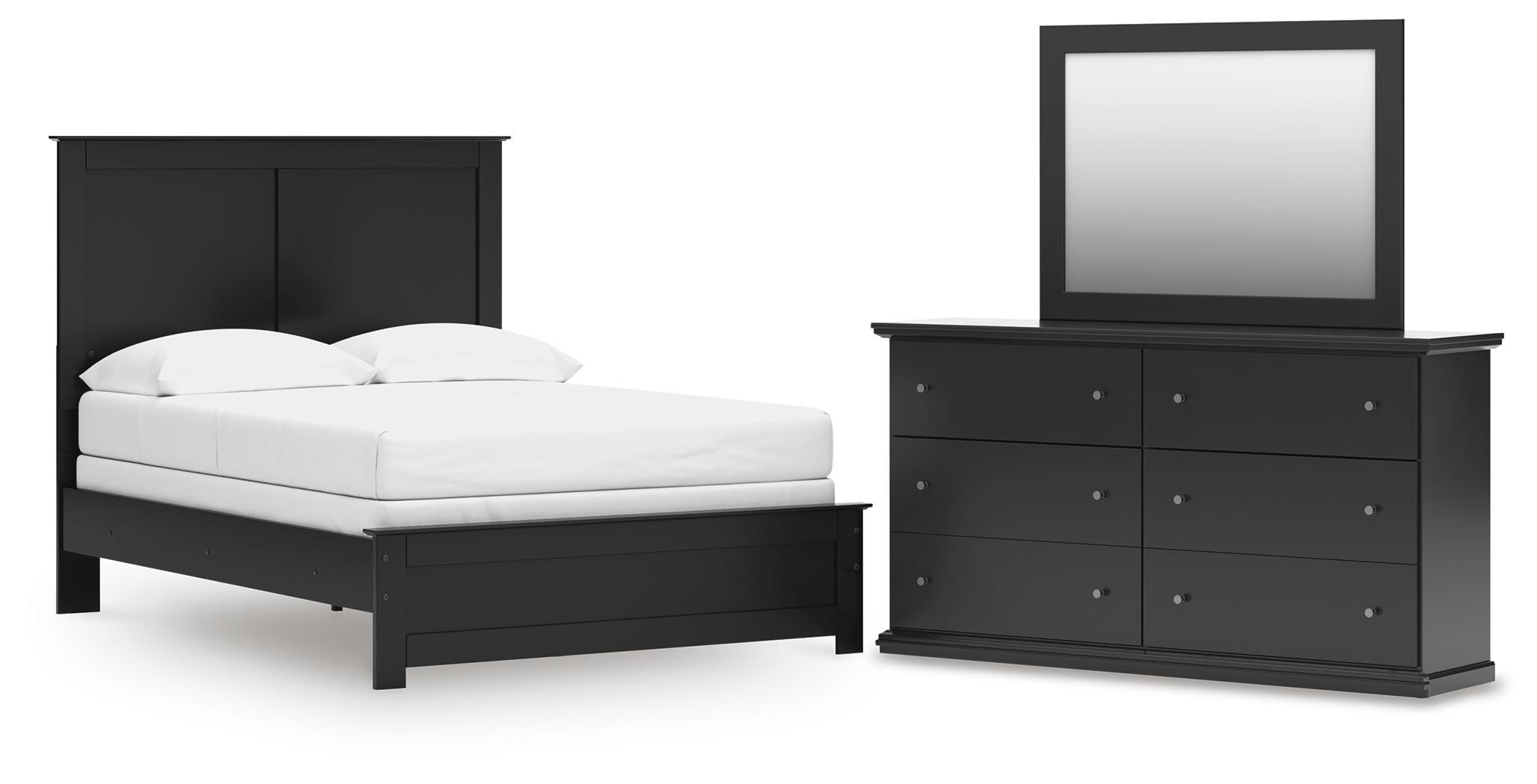 Maribel Full Panel Bed, Dresser and Mirror - image 1
