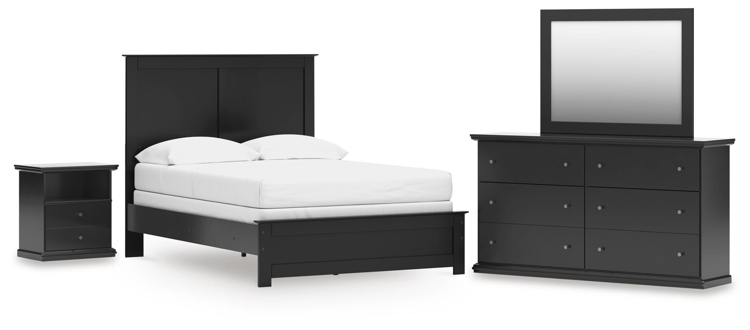 Maribel Full Panel Bed, Dresser, Mirror and Nightstand - image 1