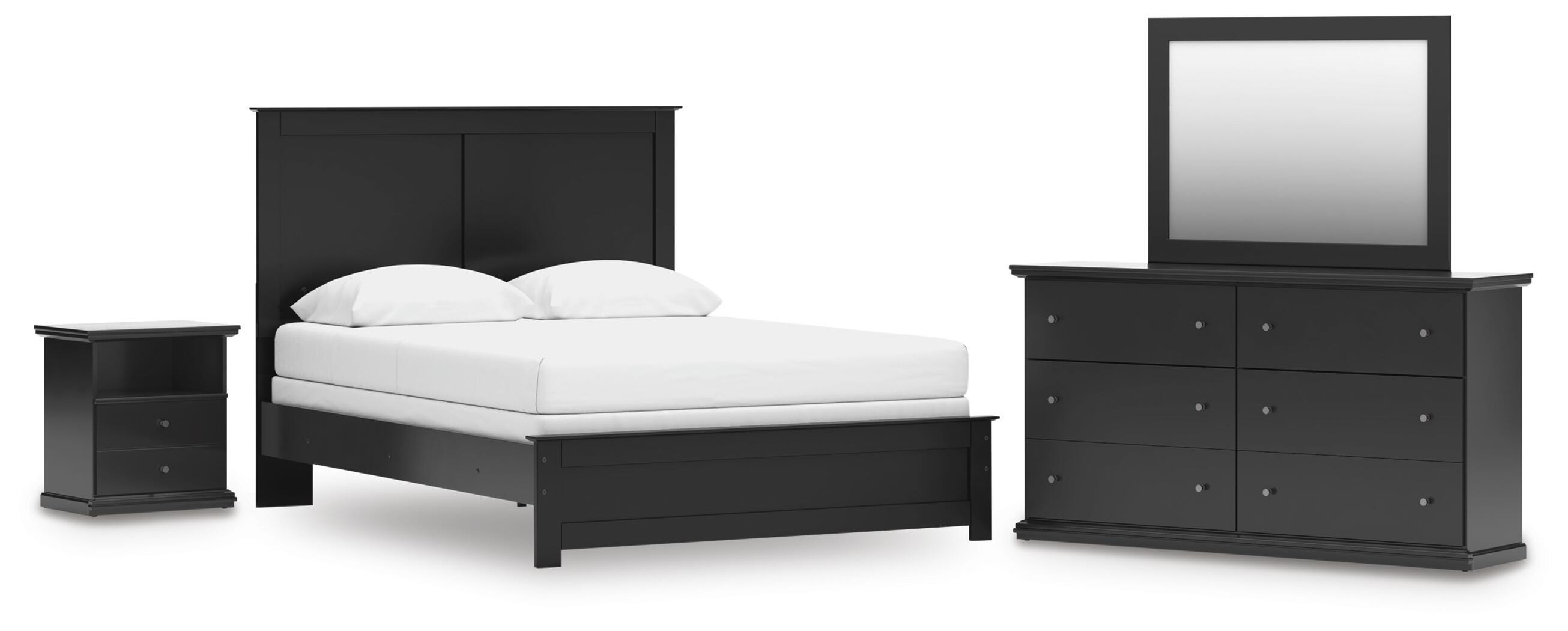 Maribel Queen Panel Bed with Dresser, Mirror and Nightstand - image 1