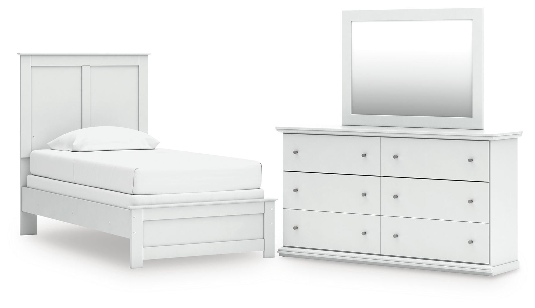 Bostwick Shoals Twin Panel Bed, Dresser and Mirror - image 1