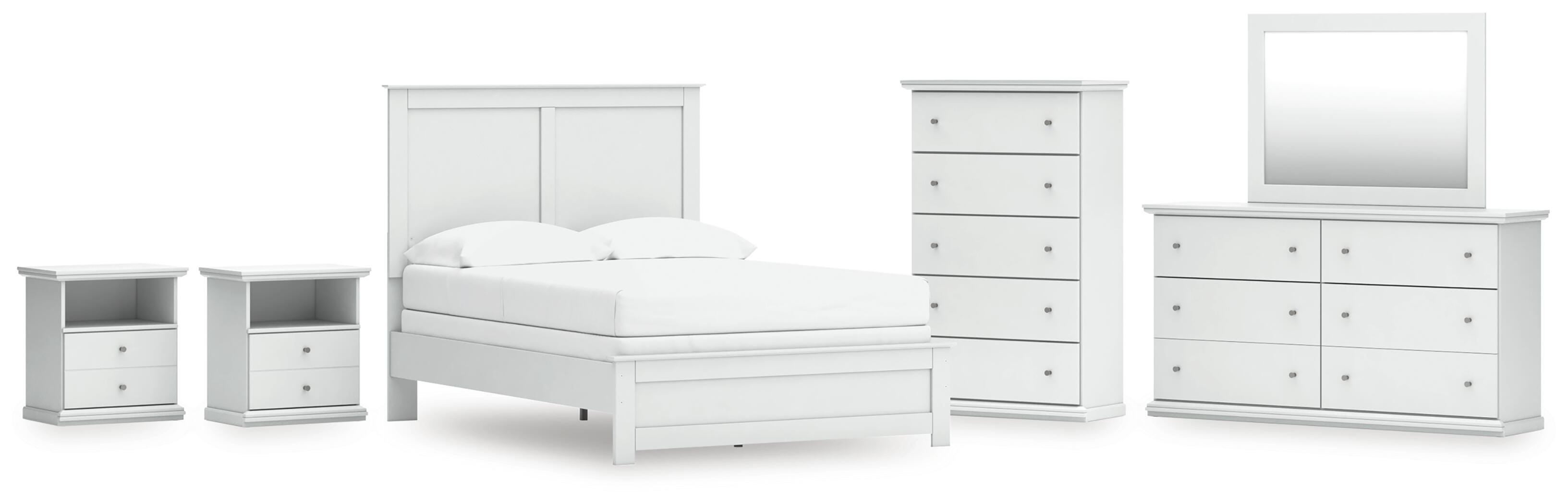 Bostwick Shoals Full Panel Bed, Dresser, Mirror, Chest, and 2 Nightstands - image 1