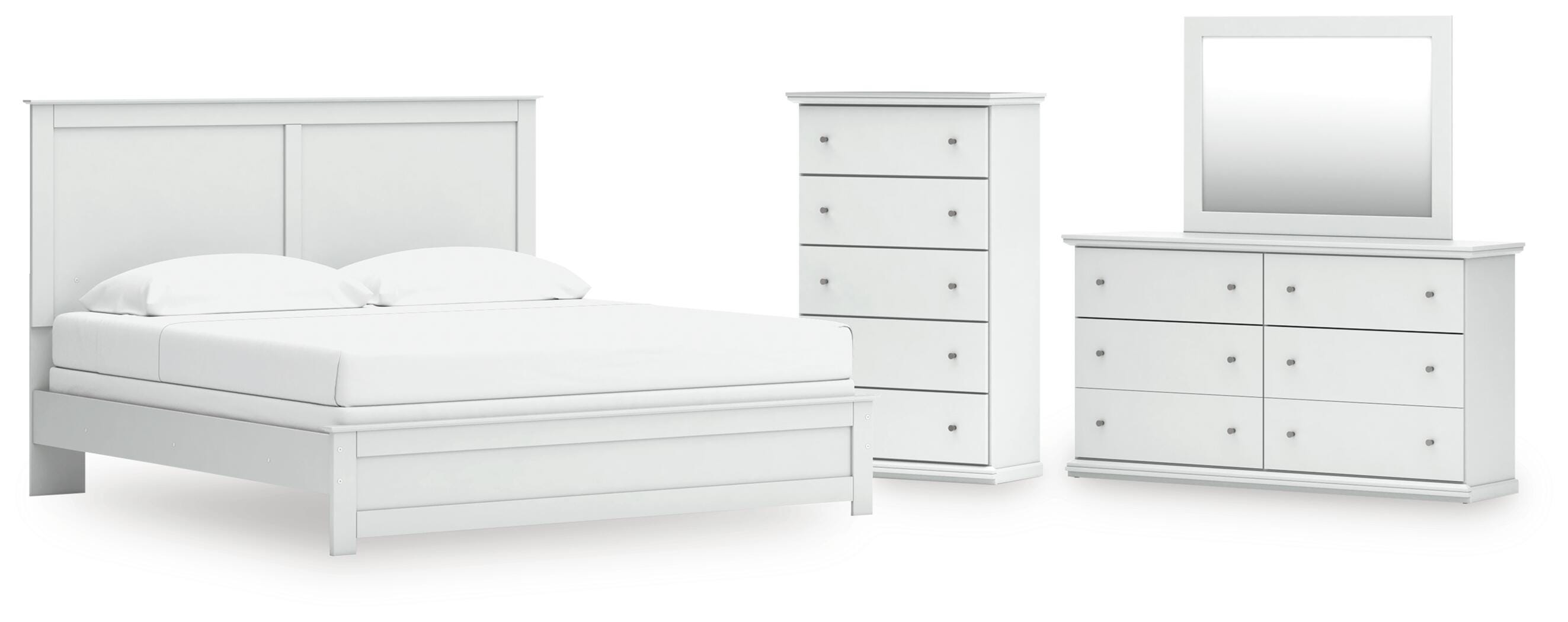 Bostwick Shoals King Panel Bed, Dresser, Mirror and Chest - image 1